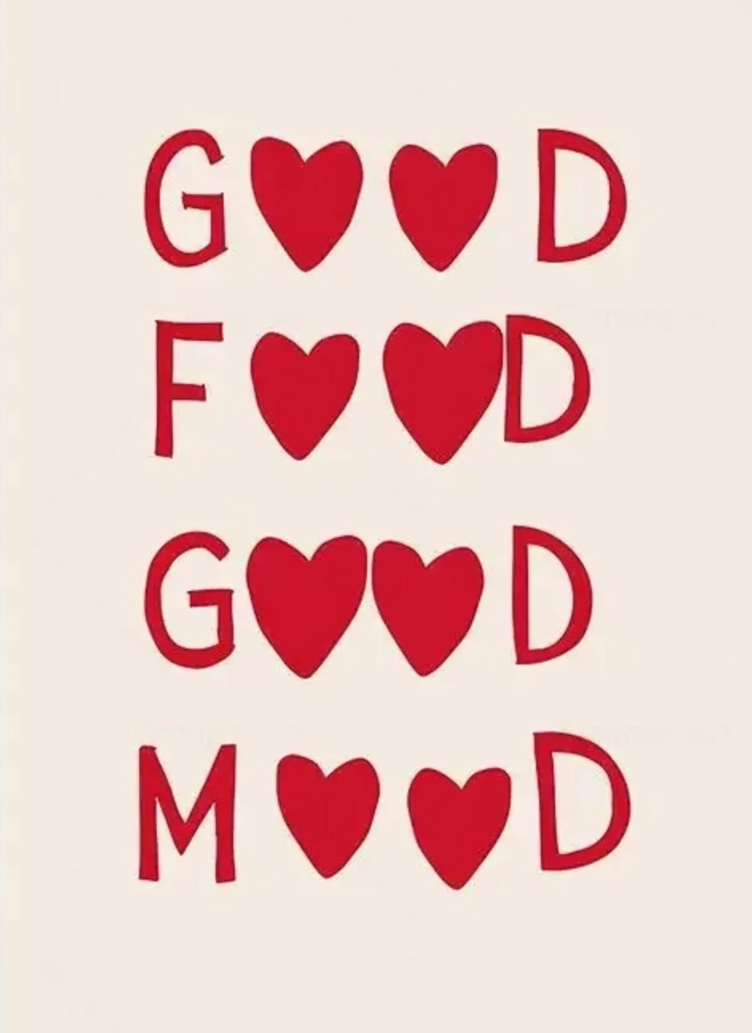 Good Food Good Mood | Minimalist Kitchen Art | Black & White - Image 4