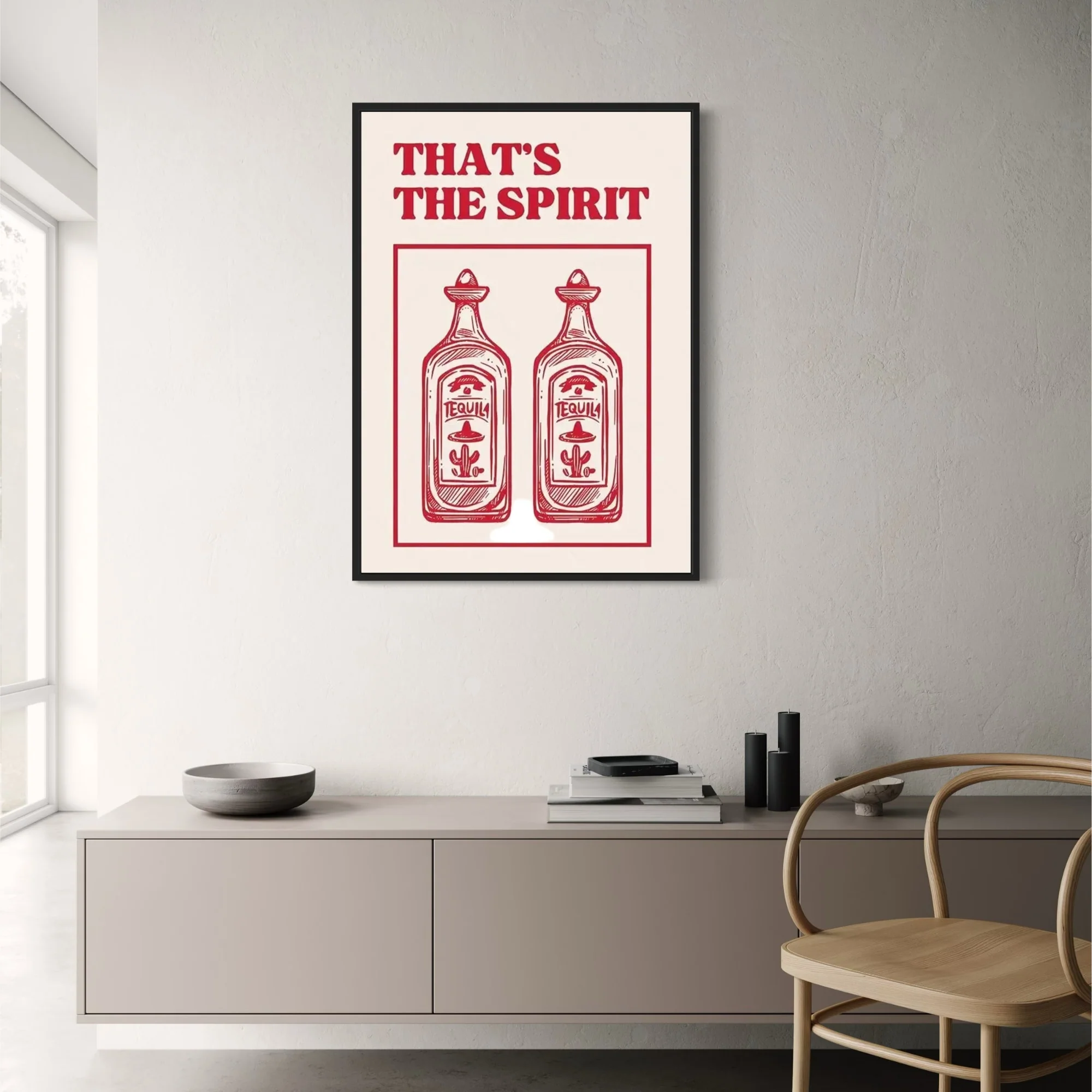 Minimalist Abstract | That's The Spirit | Black & White Art - Image 2