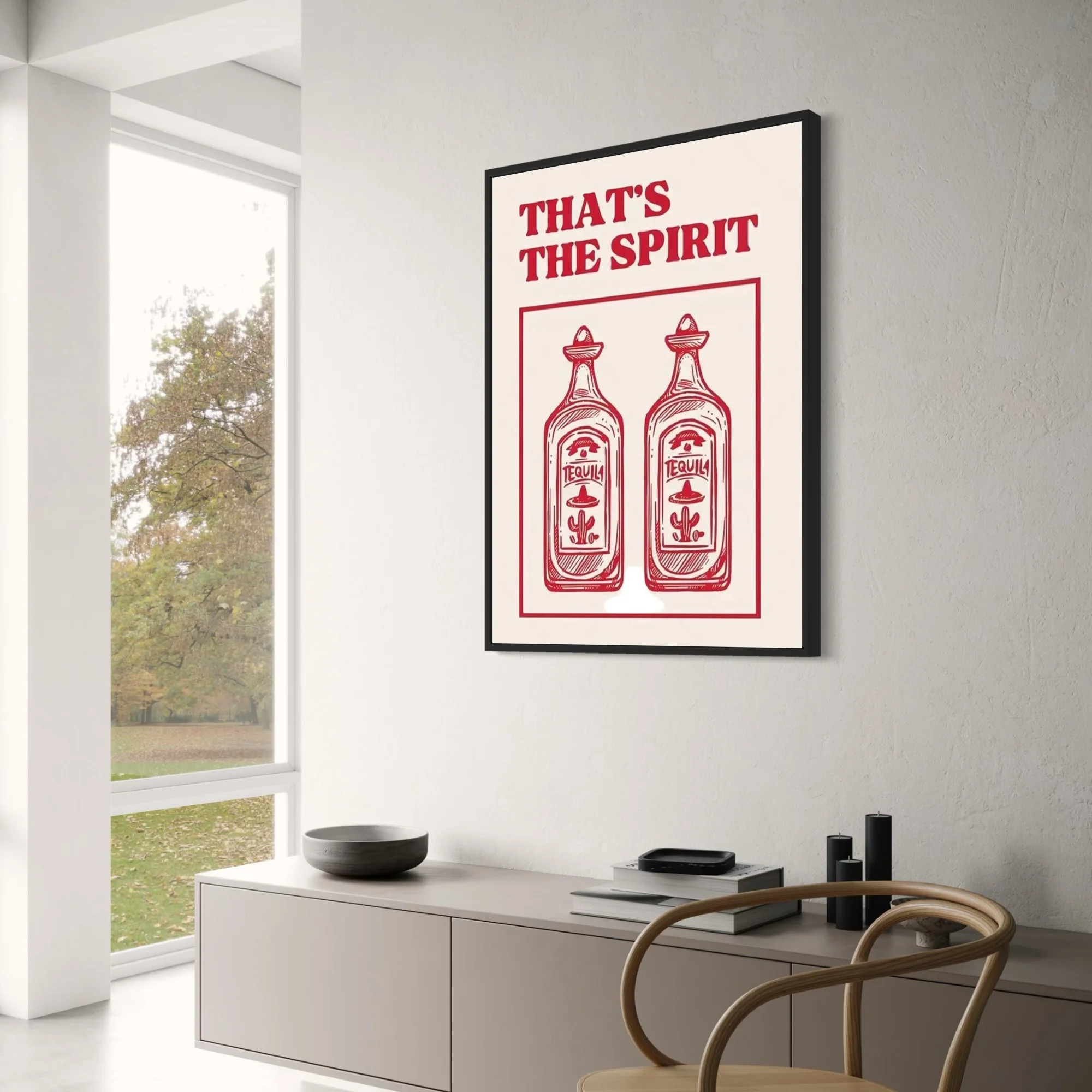 Minimalist Abstract | That's The Spirit | Black & White Art - Image 3