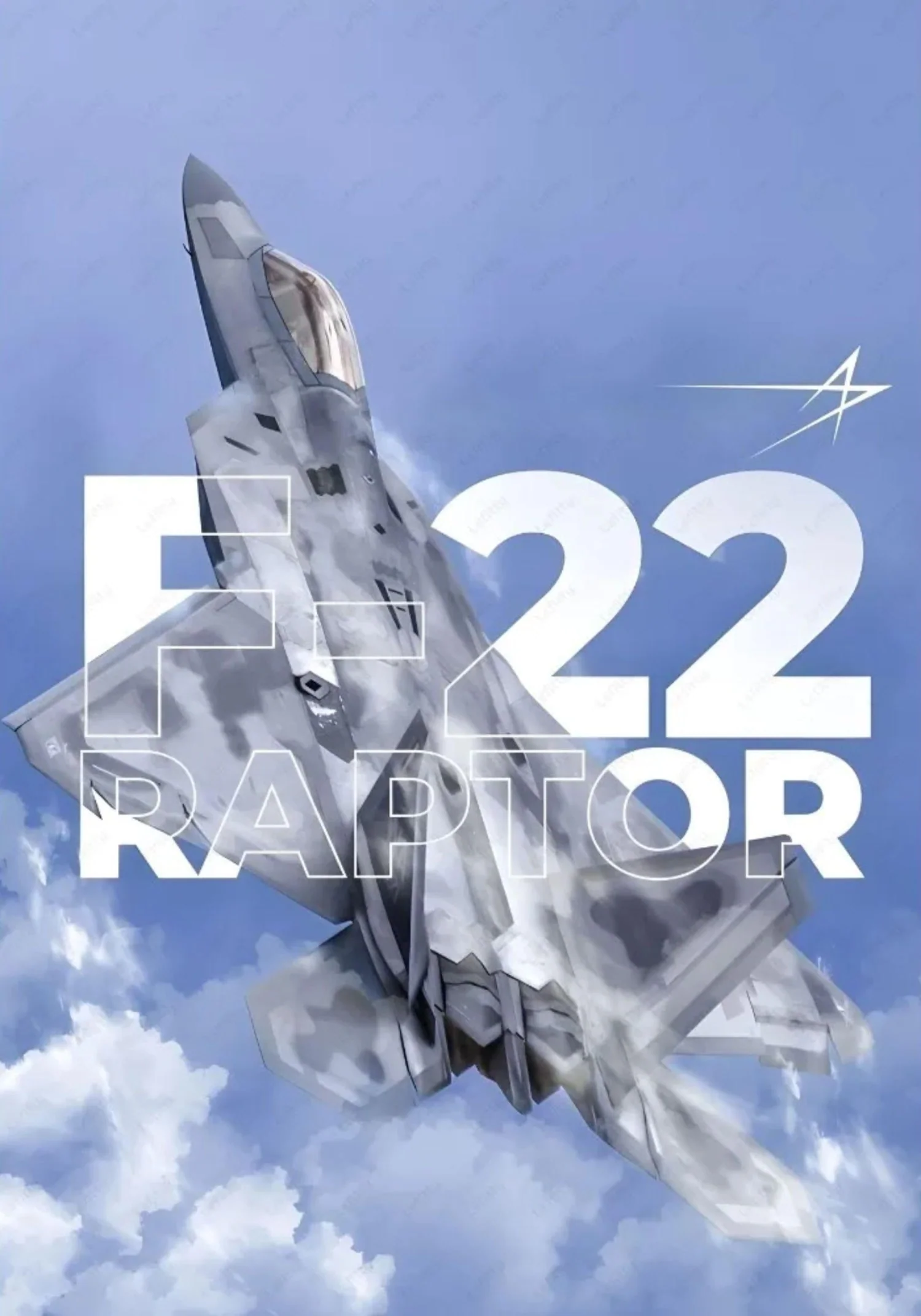 F-22 Raptor Fighter Jet Poster | Vibrant Colors Artwork | Aviation Decor for Home, Office, or Gallery - Image 4