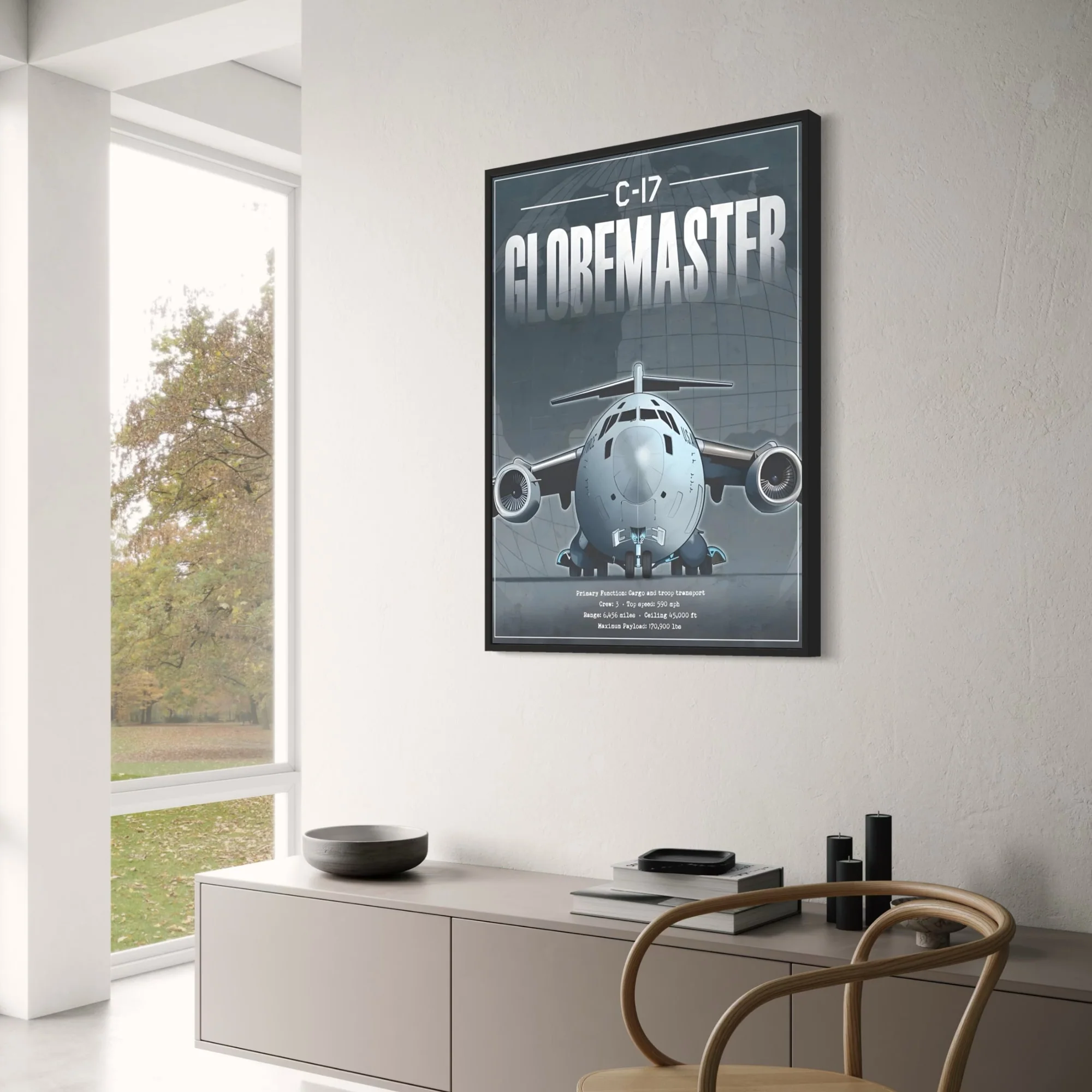 Military Aircraft Print | C-17 Globemaster III Poster | Aviation Art for Home, Office, or Gallery Display - Image 3