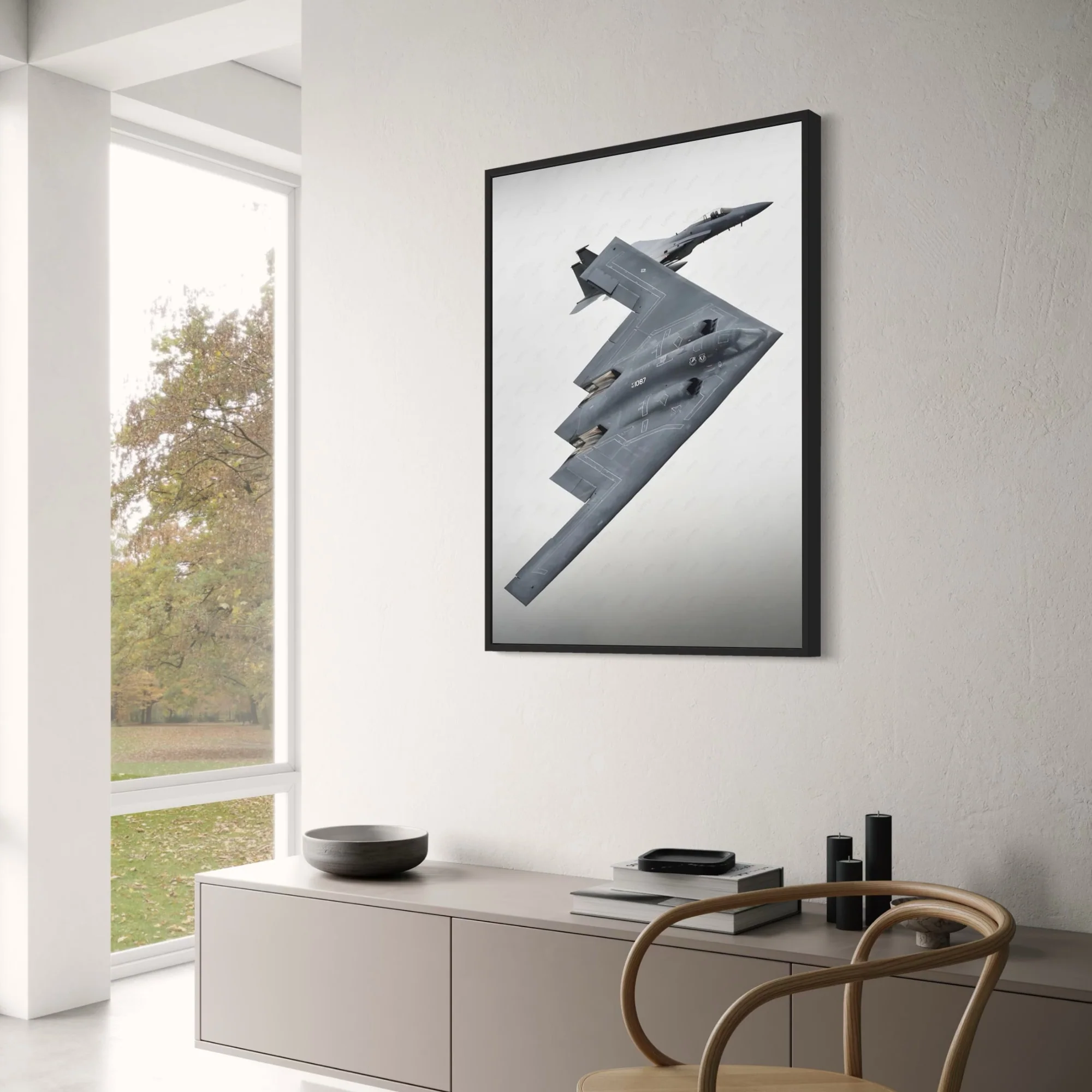 Aviation Art Print | B2 Stealth Bomber Jet Aesthetic | Modern Home Decor | Artwork for Office - Image 3