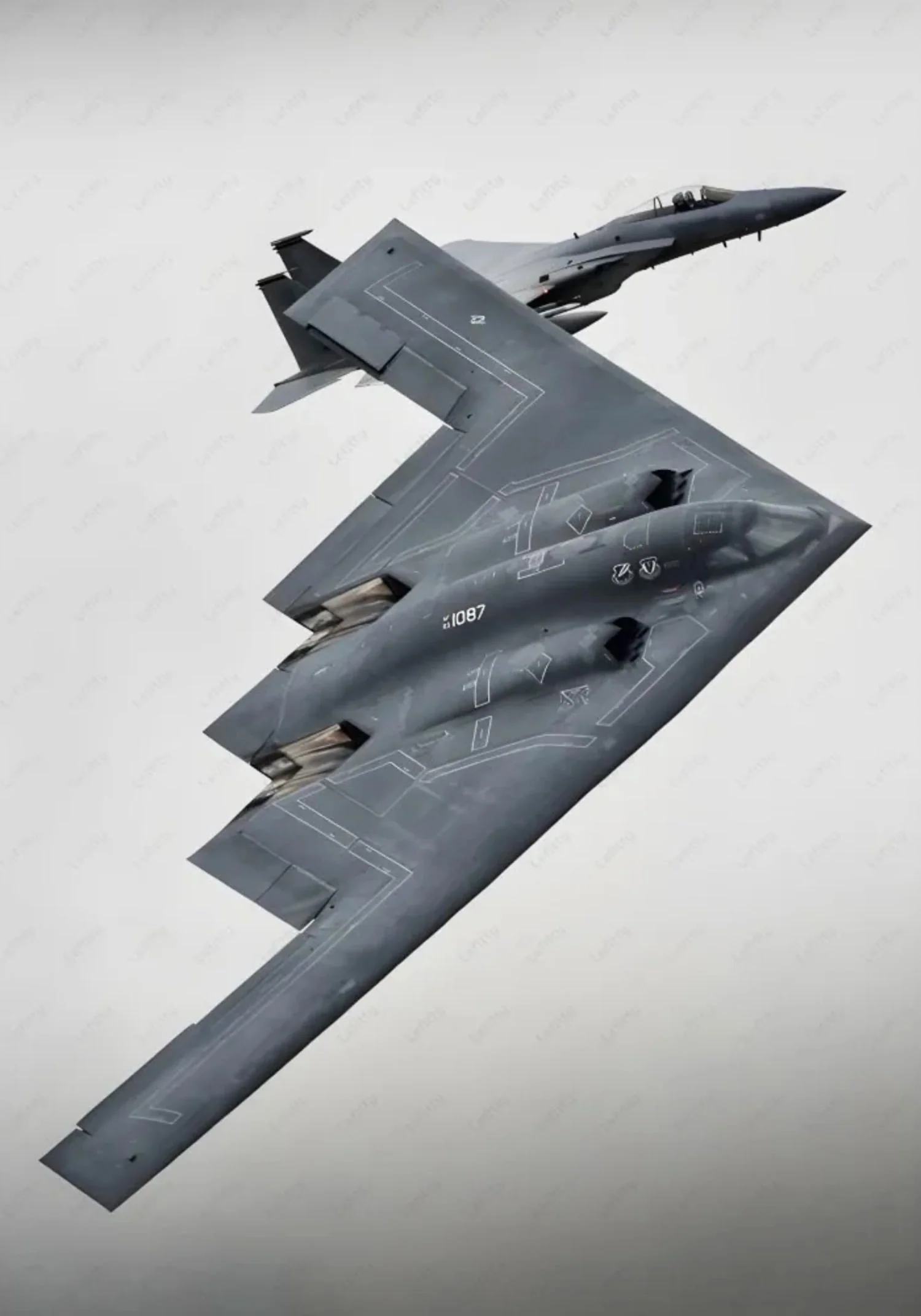 Aviation Art Print | B2 Stealth Bomber Jet Aesthetic | Modern Home Decor | Artwork for Office - Image 4