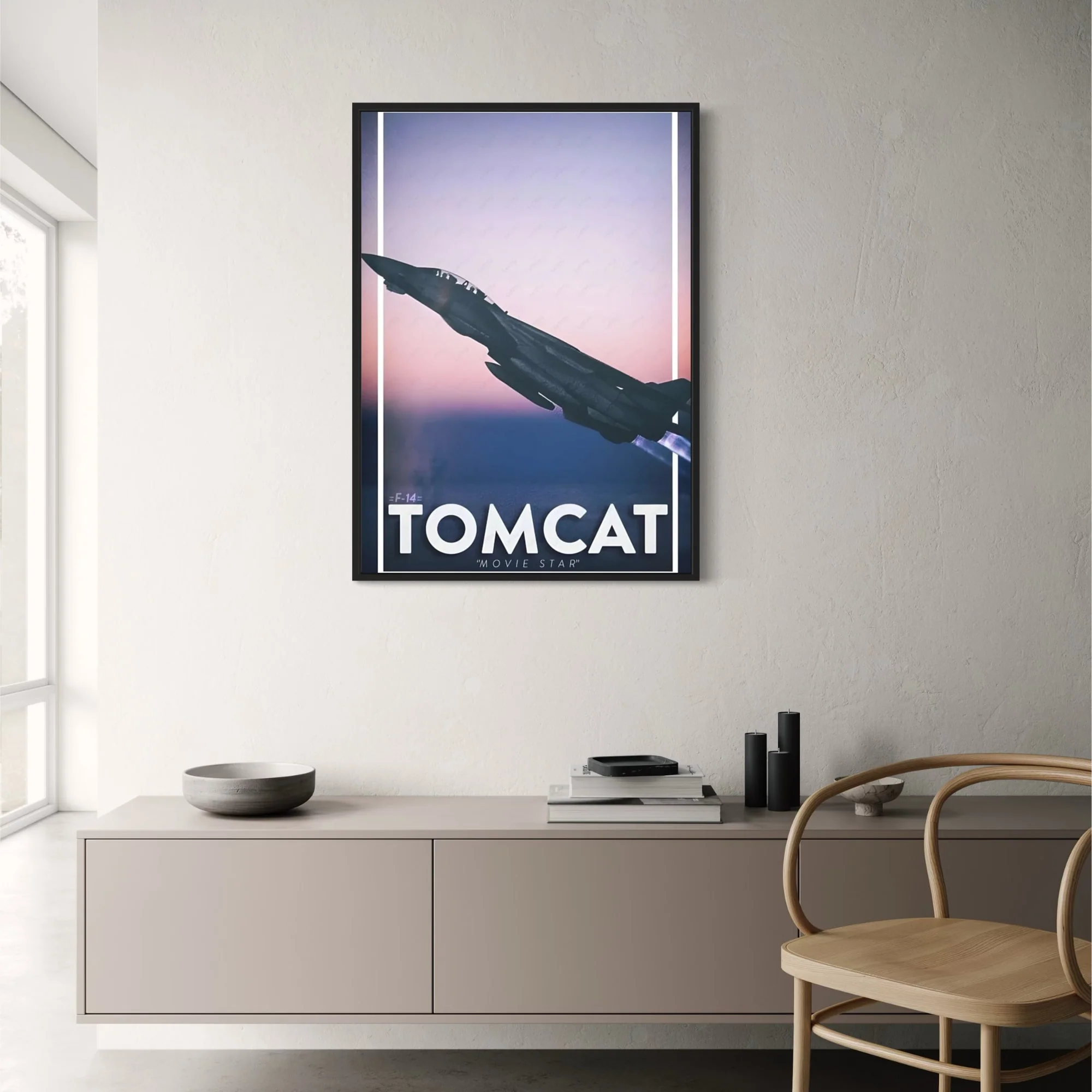 F-14 Tomcat Fighter Jet Poster | Cinematic Military Aircraft Art Print | Home Office Gallery Decor - Image 2