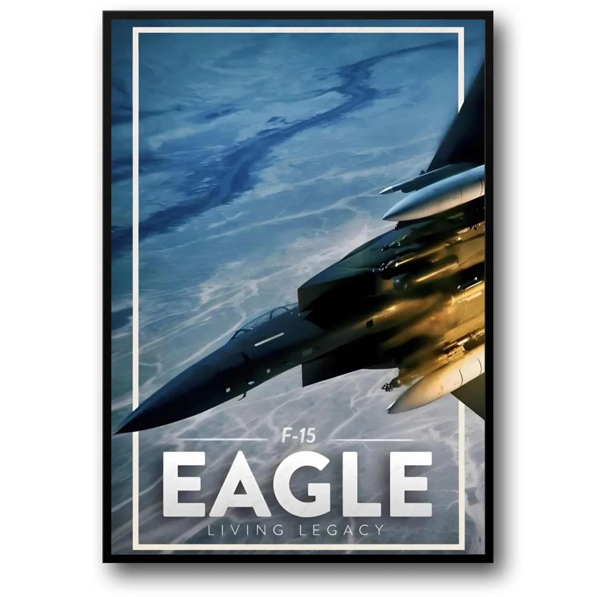 F-15 Eagle Poster | Dynamic Aircraft Design | Aviation Decor for Home, Office, Gallery, Museum Display