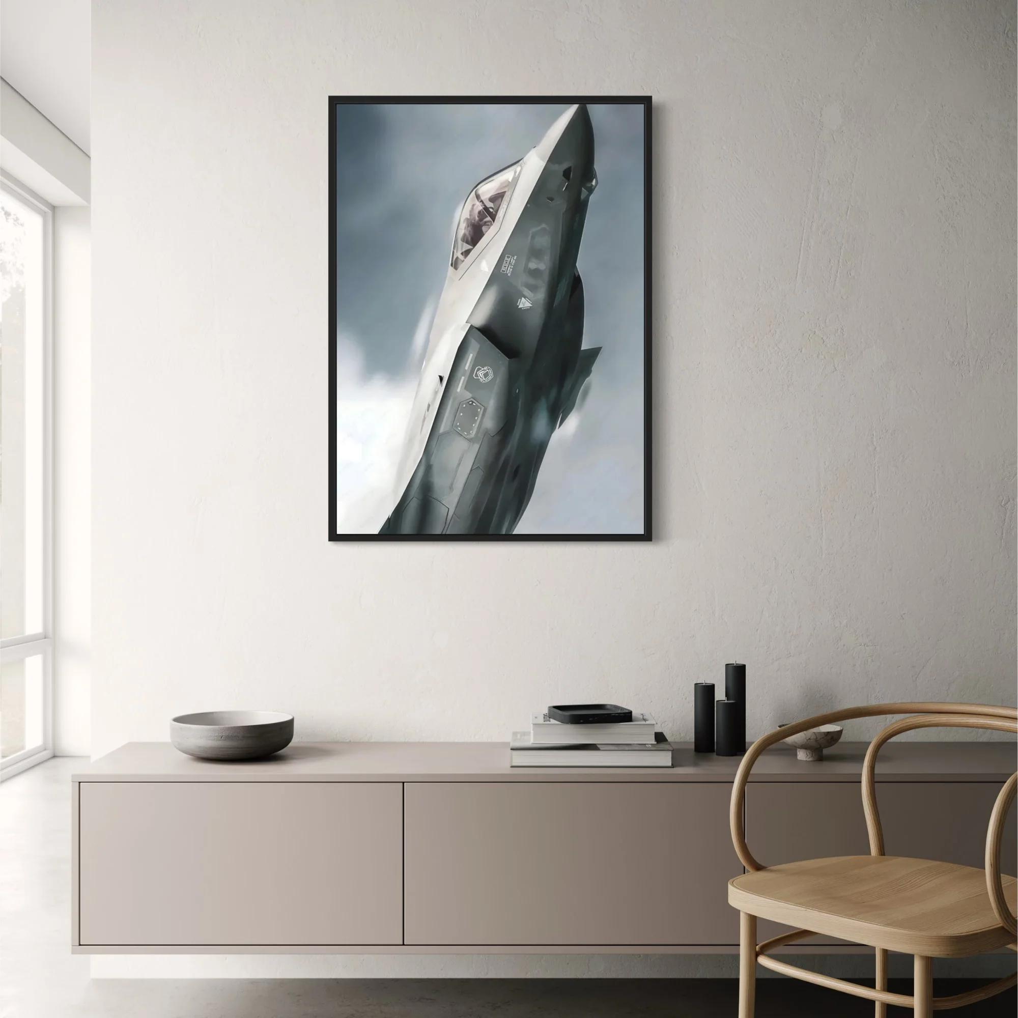 F22 Raptor Fighter Jet Art Print | Modern Stealth Aircraft Decor | Aviation Poster Home Office Wall Art | Museum Quality - Image 2