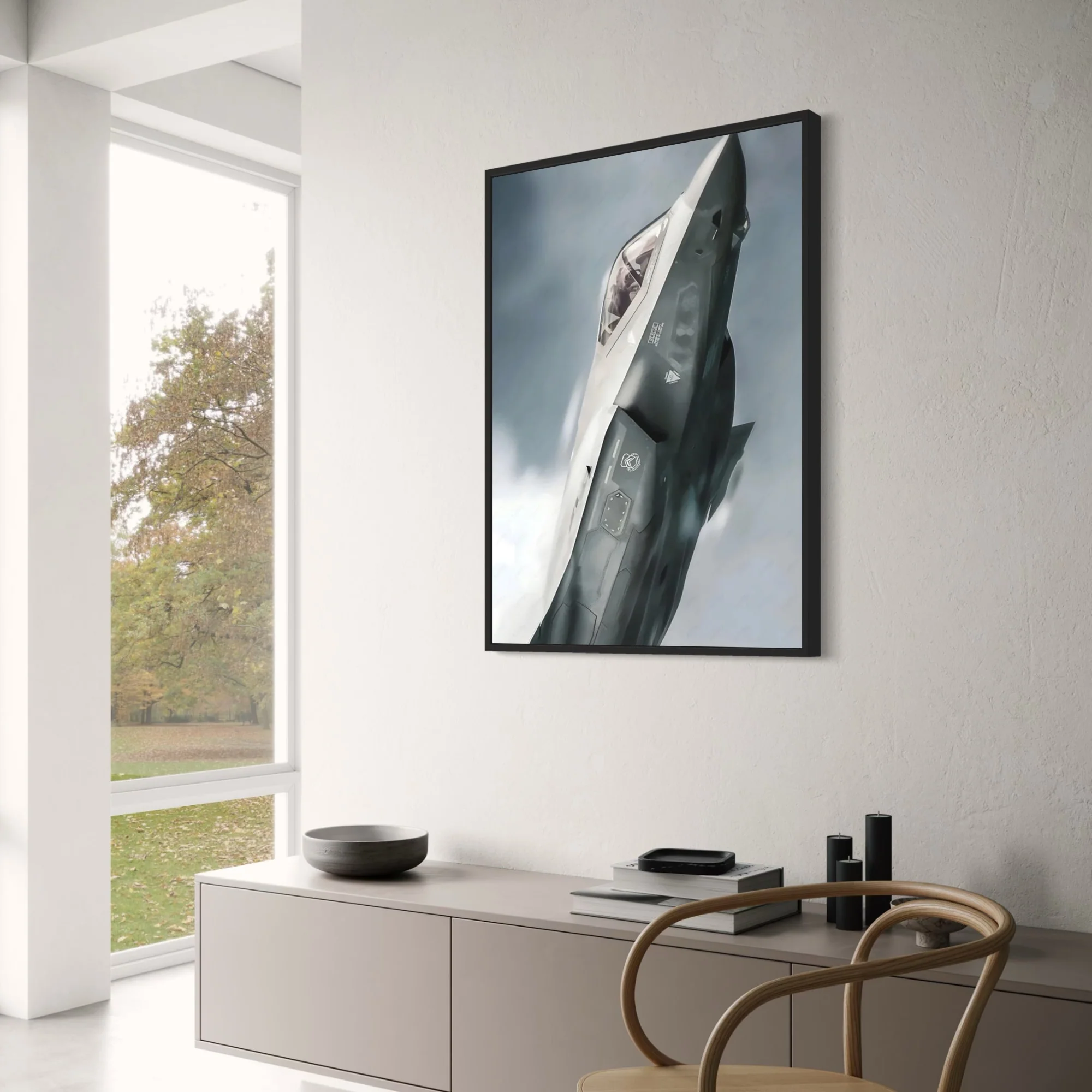 F22 Raptor Fighter Jet Art Print | Modern Stealth Aircraft Decor | Aviation Poster Home Office Wall Art | Museum Quality - Image 3