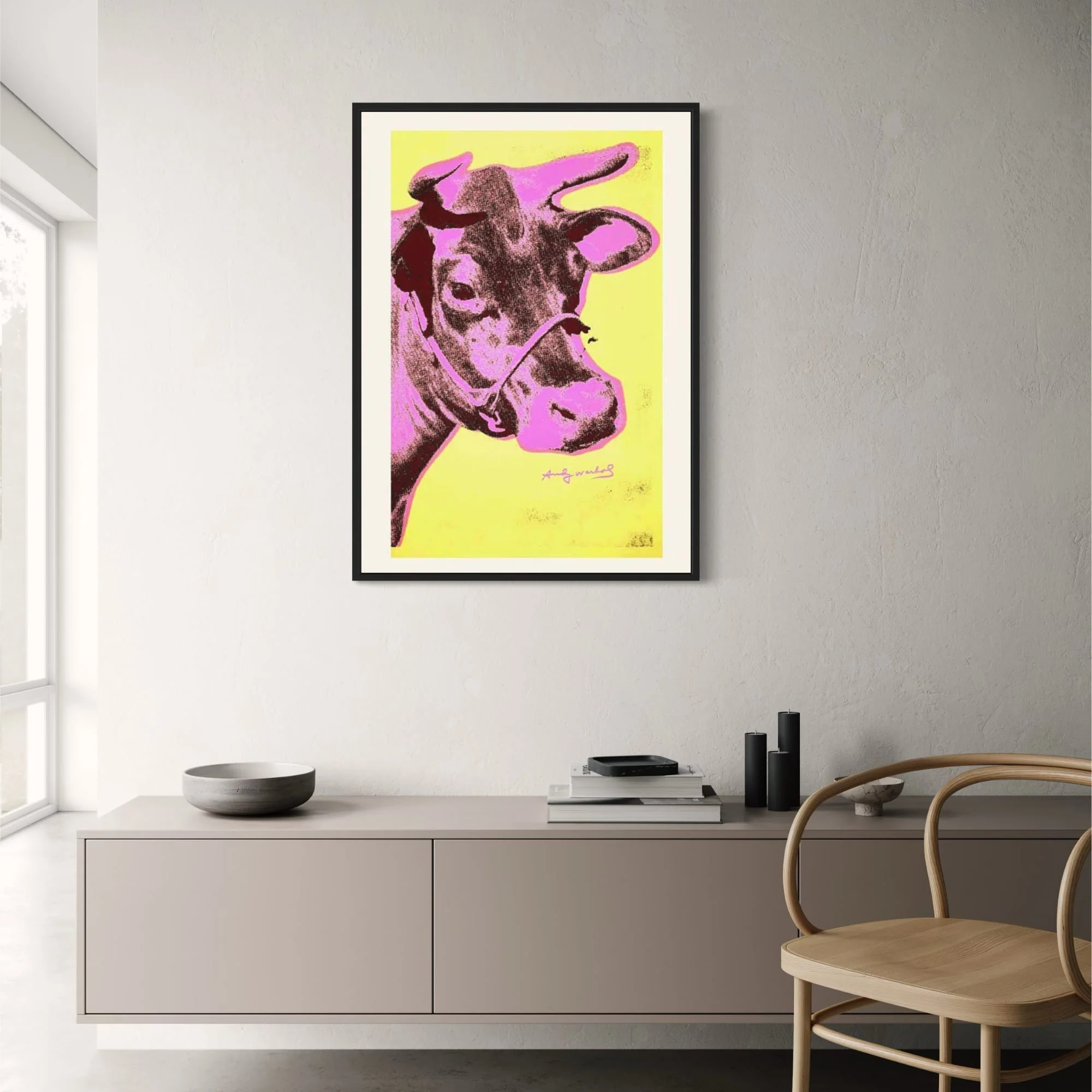 Andy Warhol | The Pink Bull | Vibrant Pop Art - Image 2