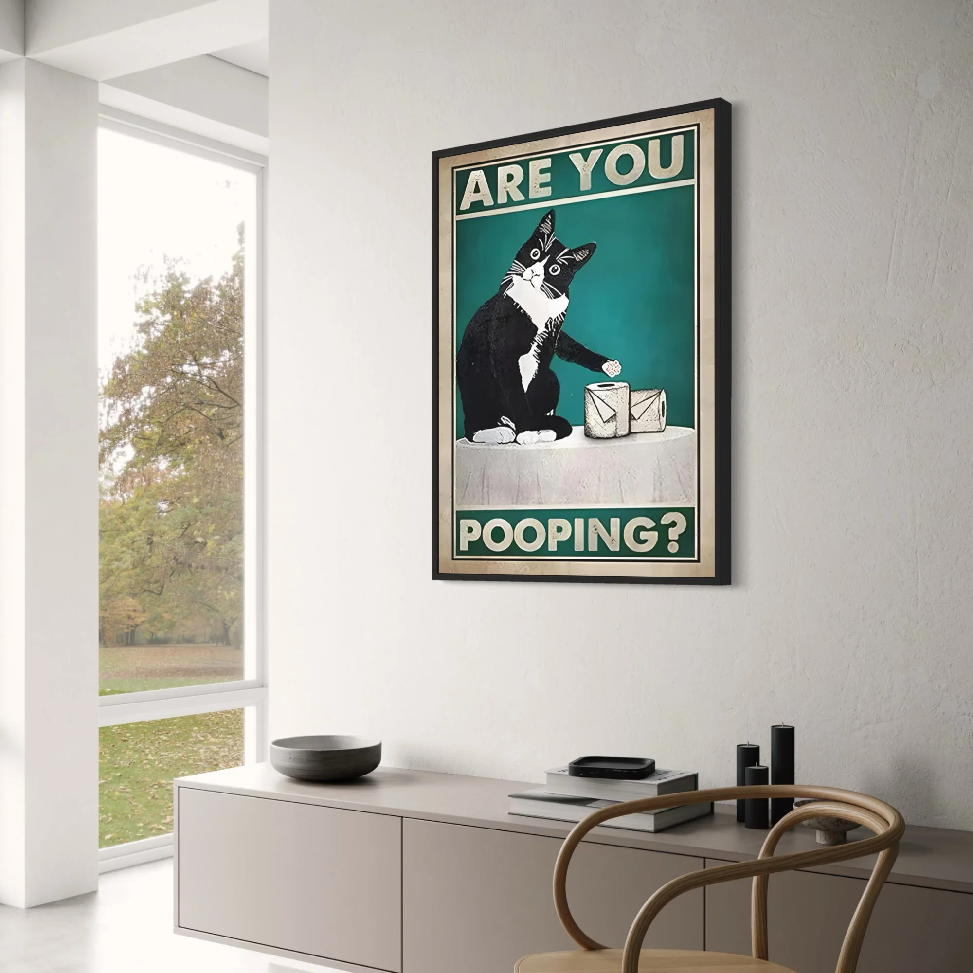 Funny Black Cat | Retro Newspaper Art - Image 3