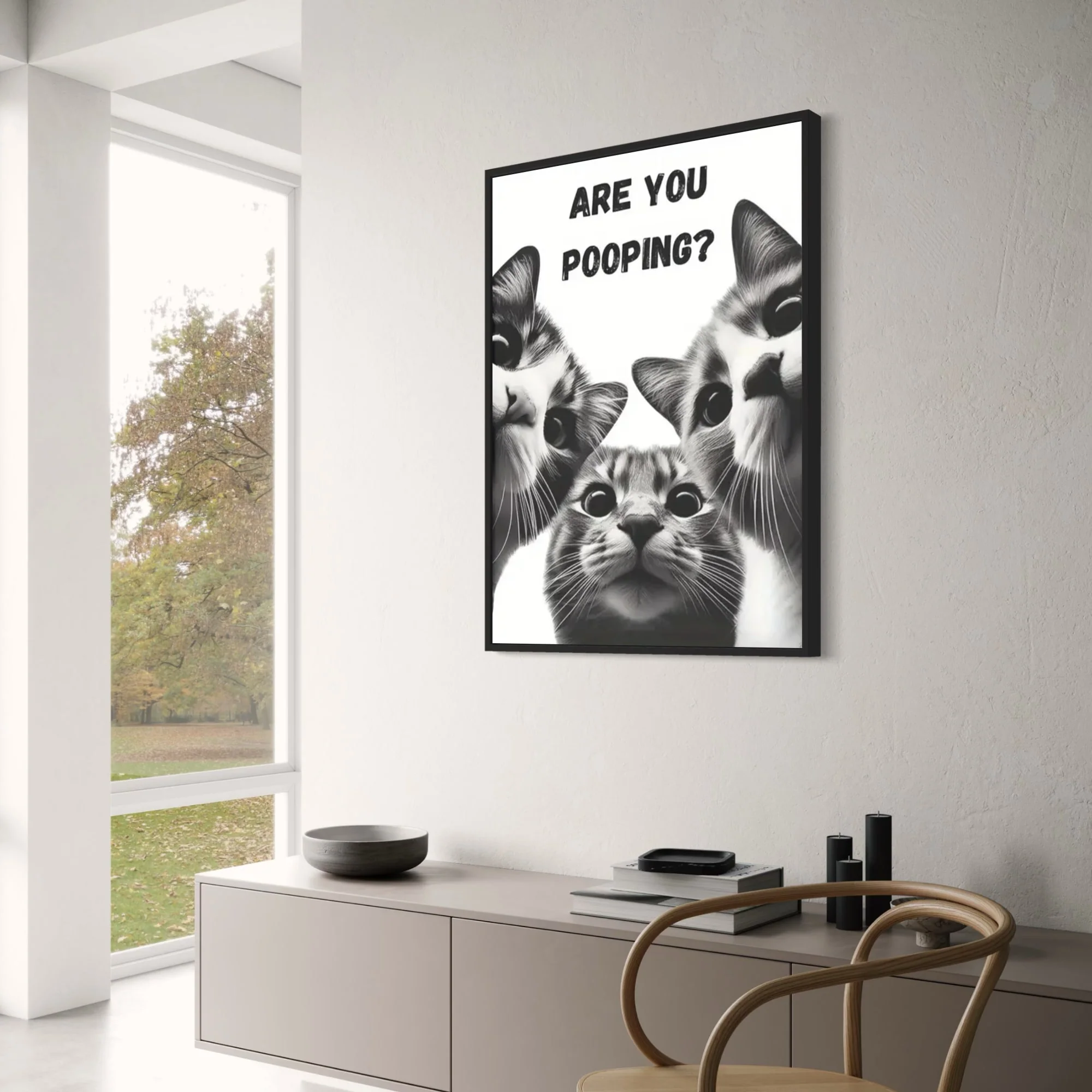 Funny Cat Reading Newspaper | Retro Style - Image 3