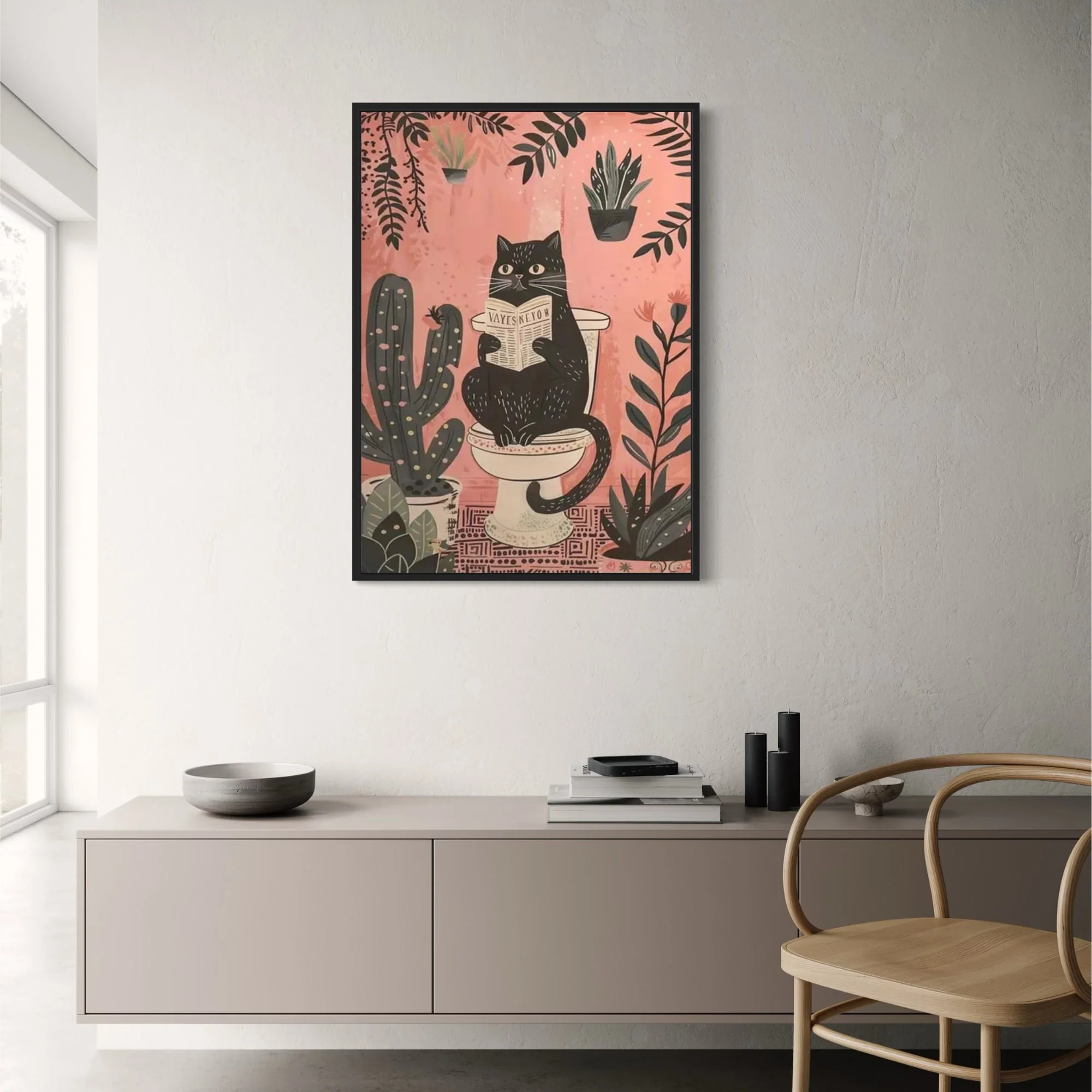 Black Cat | Retro Quote | Bathroom Decor - Image 2