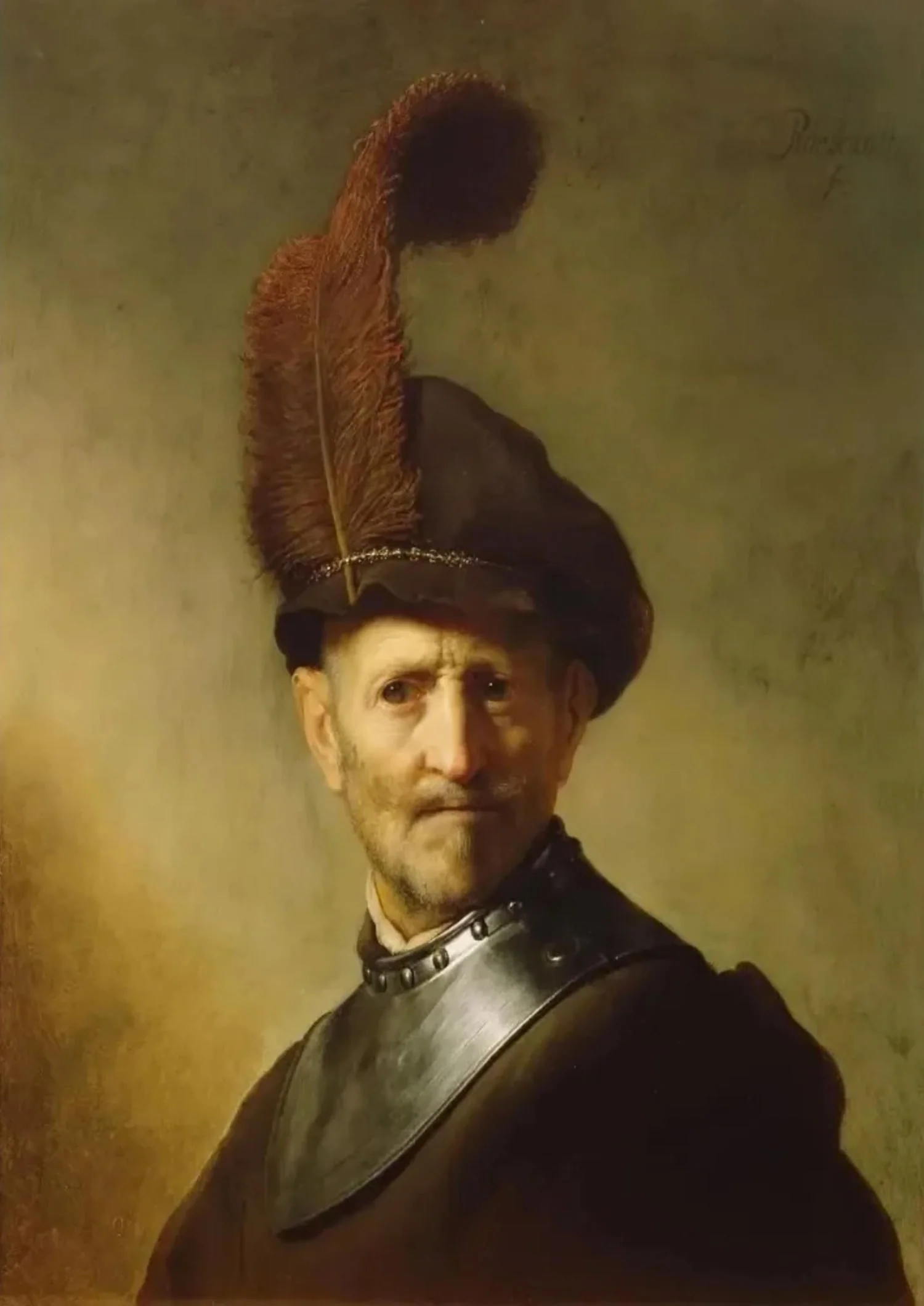 Rembrandt | An Old Man in Military Costume | Classic Art - Image 4