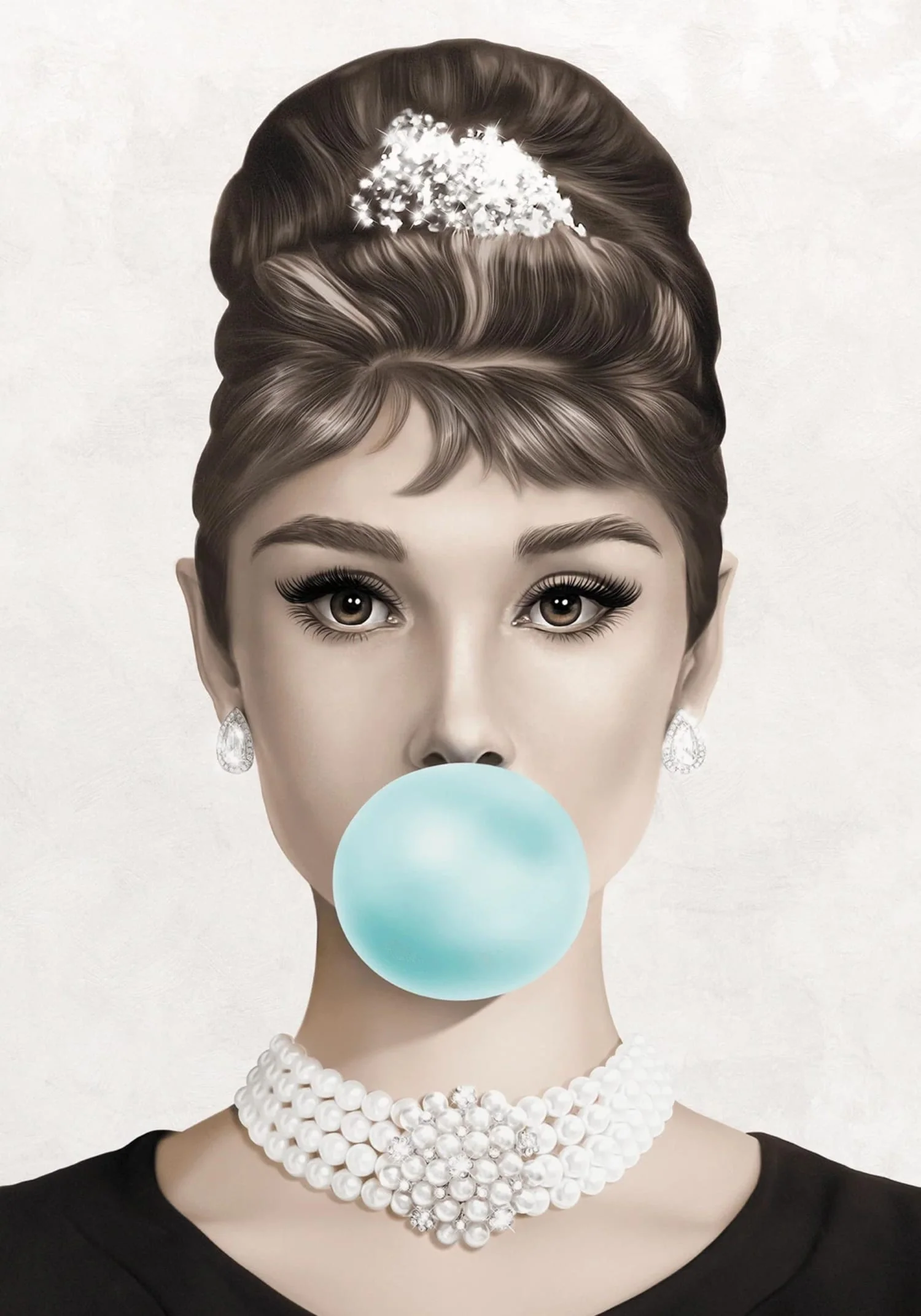 Audrey Hepburn | Vintage Pop Art | Black & White Retro Glamour - Image 4
