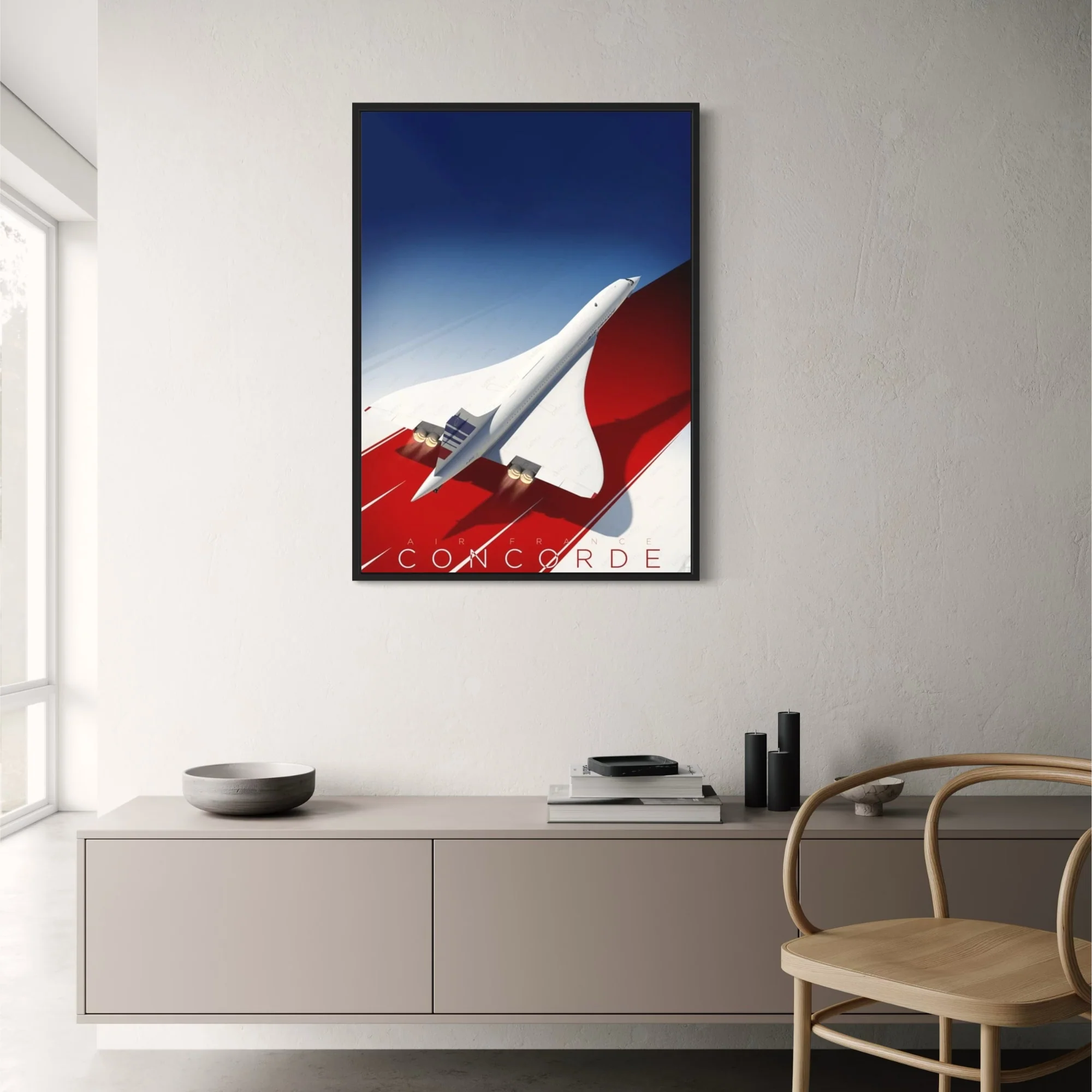 Vintage Concorde | Supersonic Aviation | Red Blue Design - Image 2