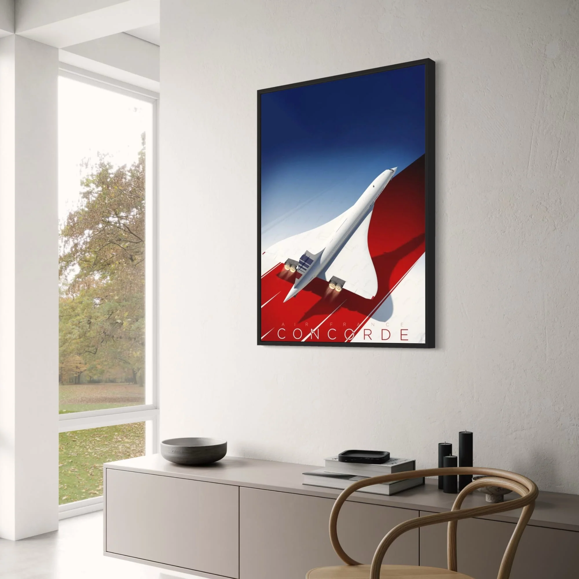 Vintage Concorde | Supersonic Aviation | Red Blue Design - Image 3