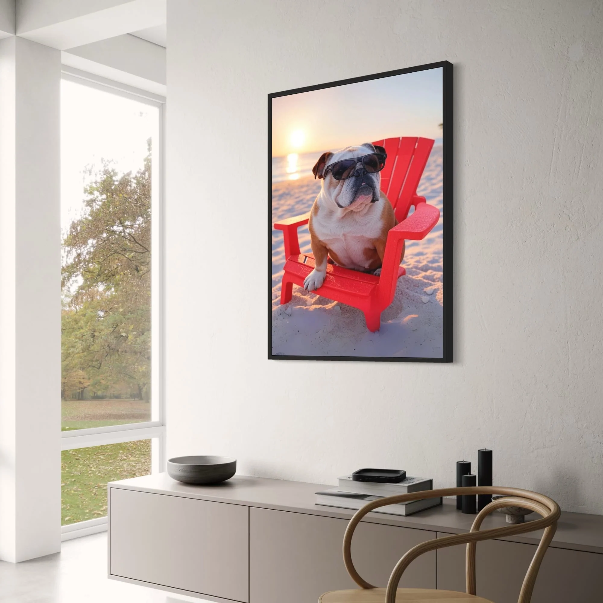 Sunset Bulldog | English Bulldog in Sunglasses - Image 3