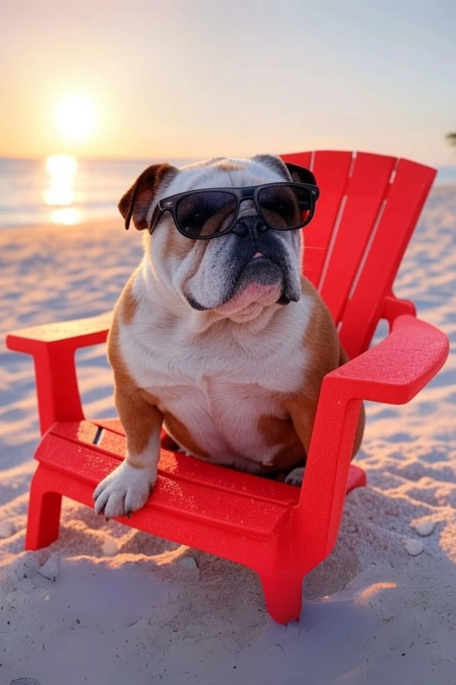 Sunset Bulldog | English Bulldog in Sunglasses - Image 4