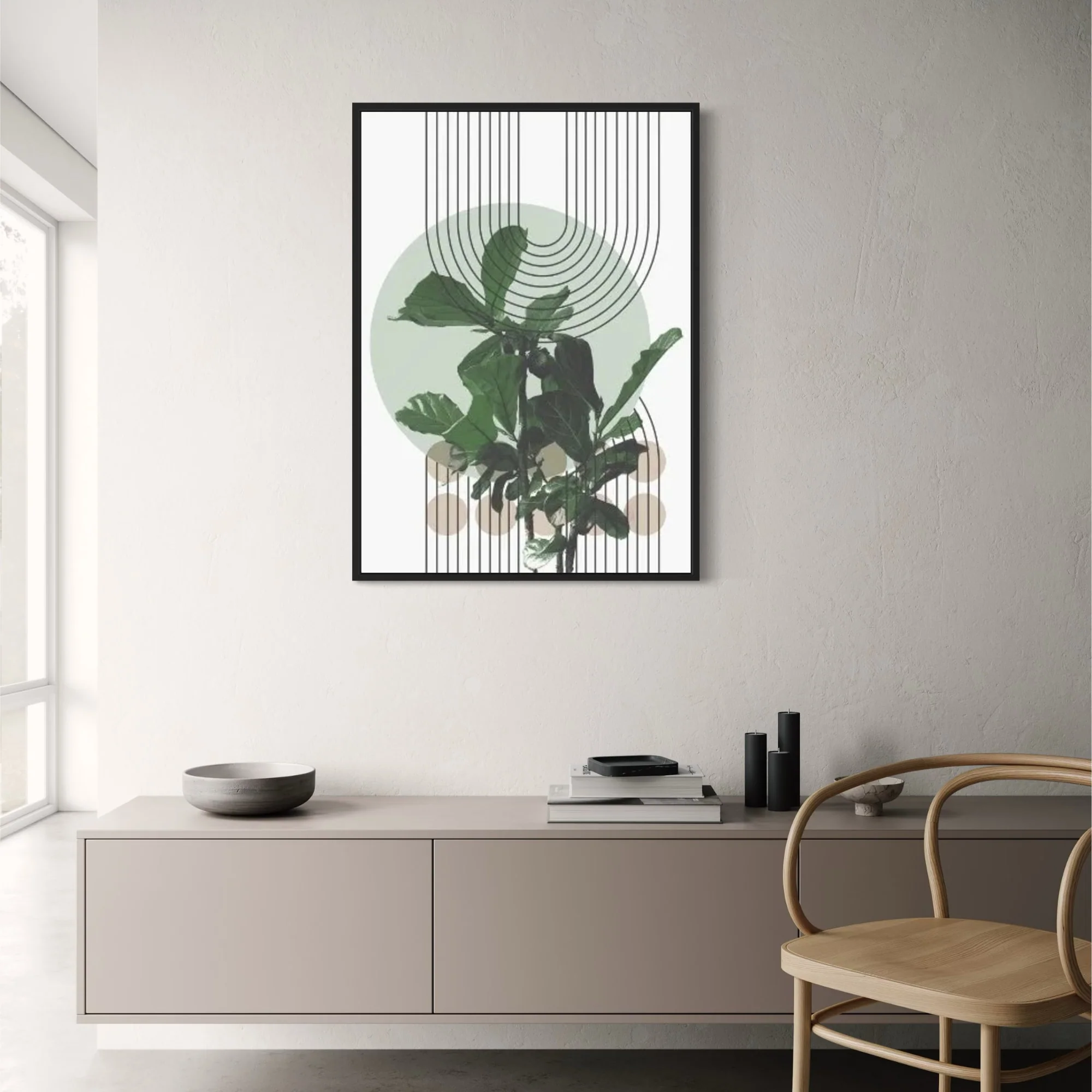 Modern Botanical Harmony | Linear Nature Design - Image 2