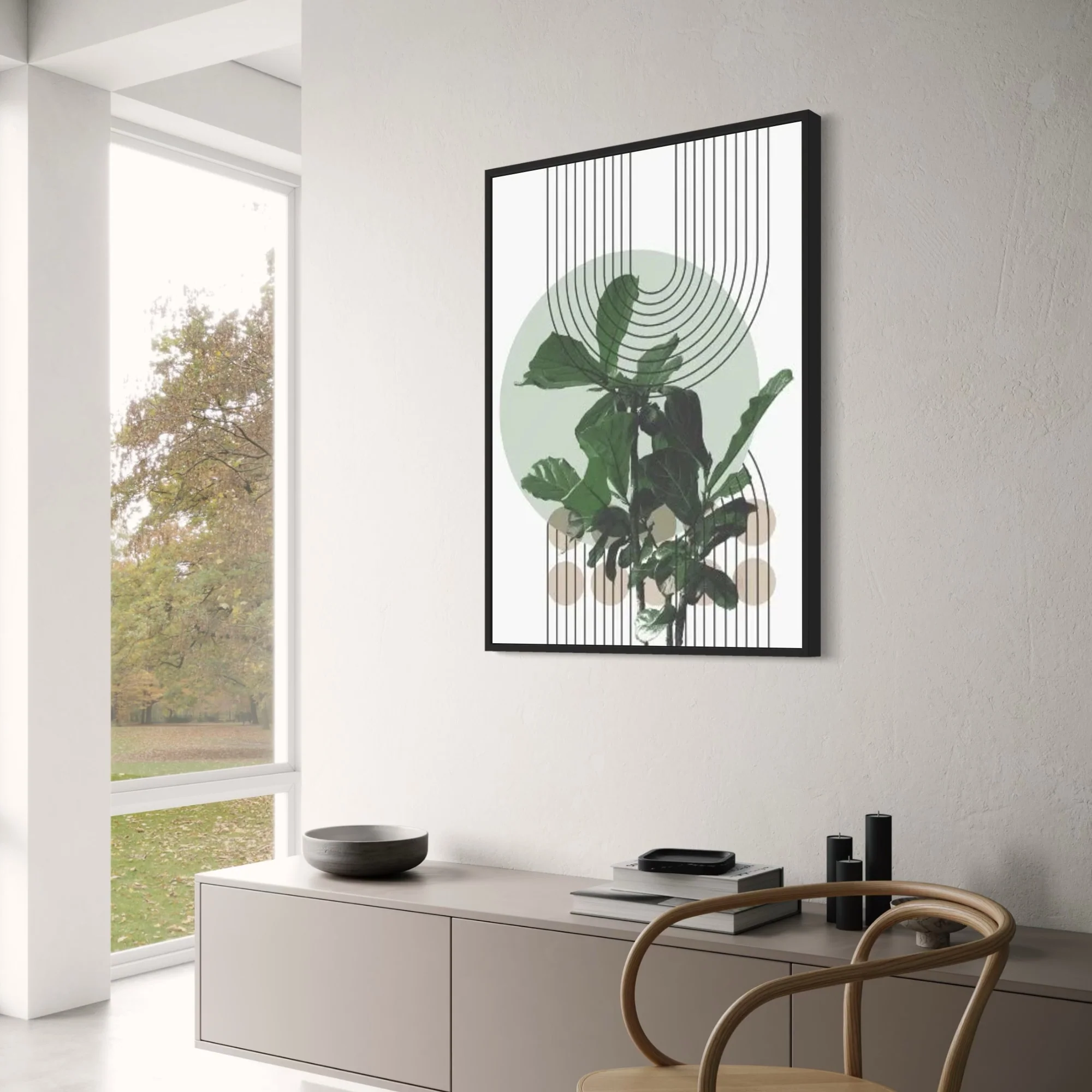 Modern Botanical Harmony | Linear Nature Design - Image 3