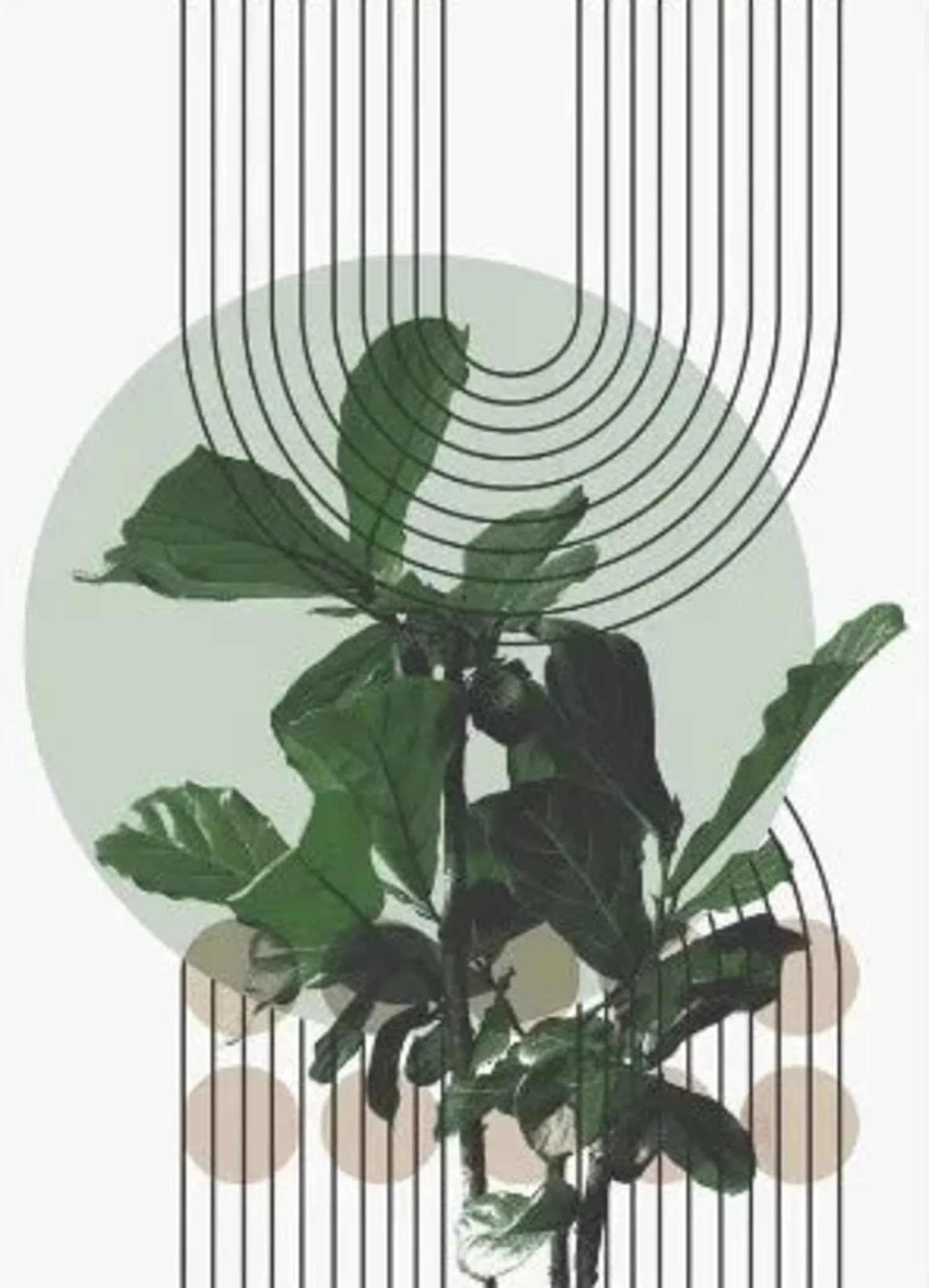 Modern Botanical Harmony | Linear Nature Design - Image 4