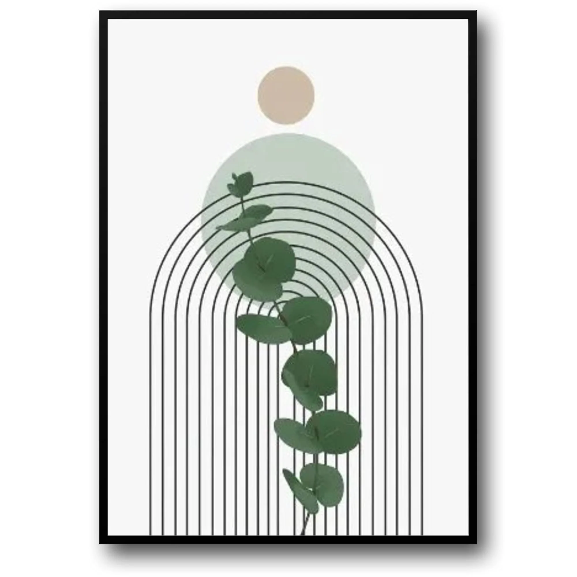 Modern Botanical Harmony | Abstract Nature Flow