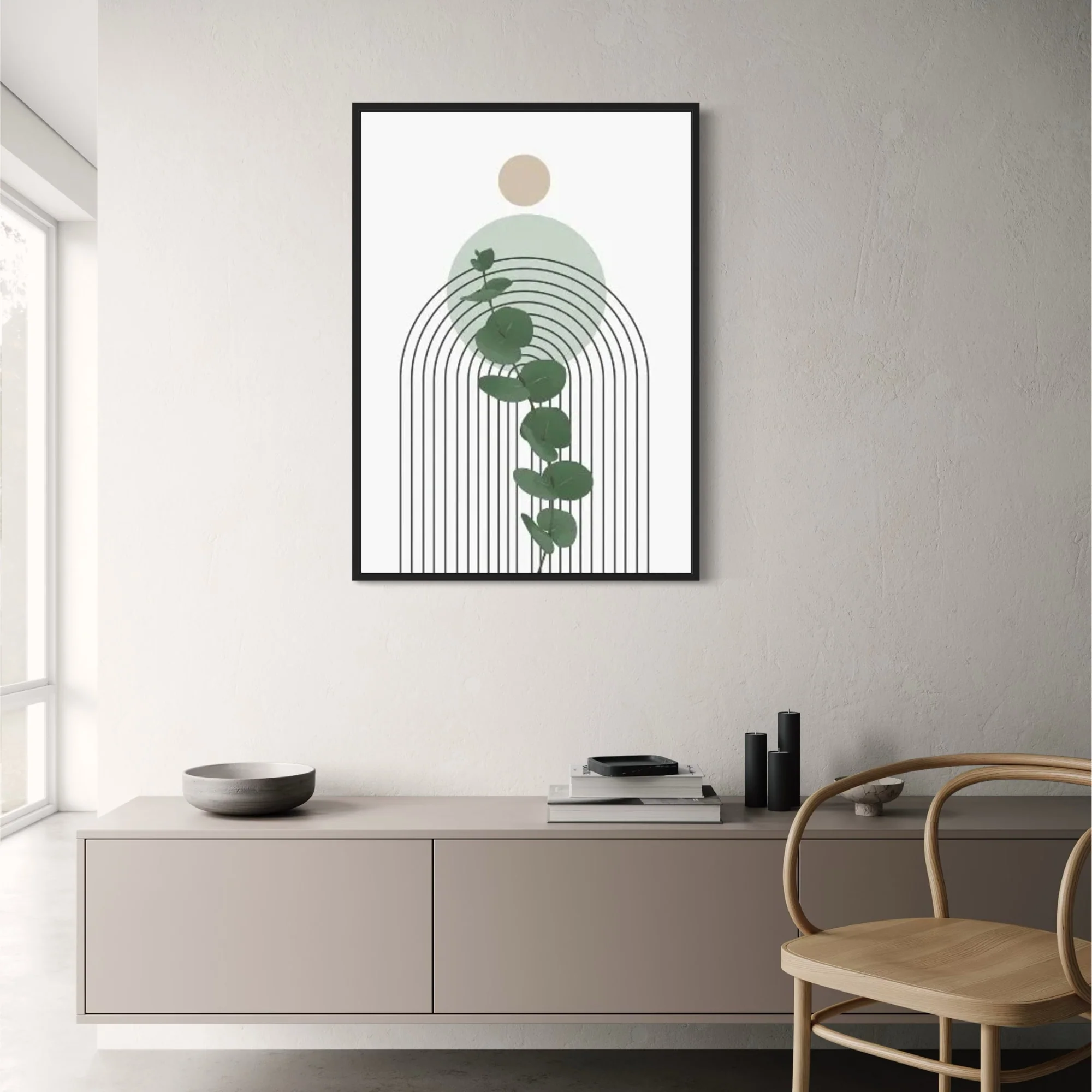 Modern Botanical Harmony | Abstract Nature Flow - Image 2