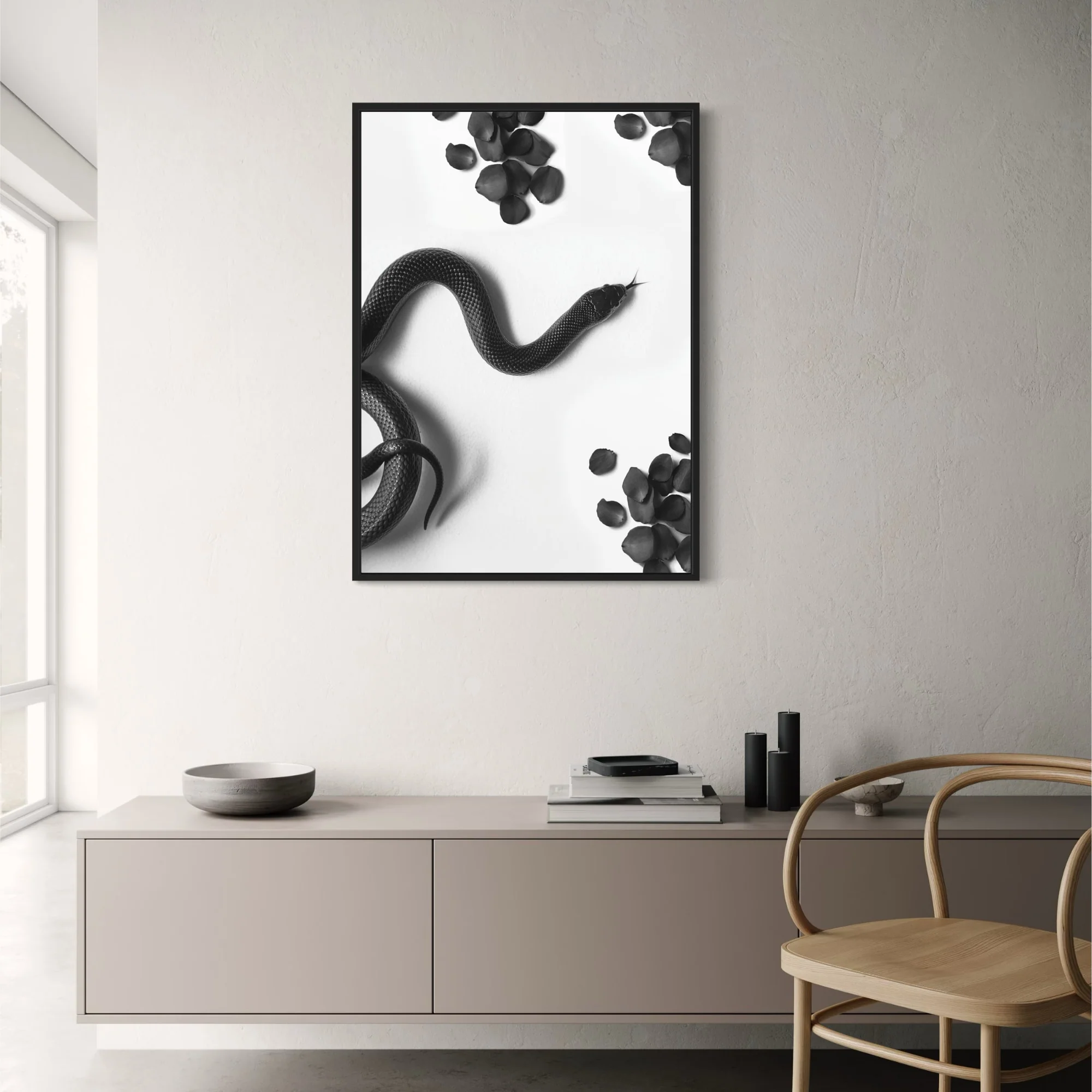 Black Snake Roam | Wildlife Illustration - Image 2