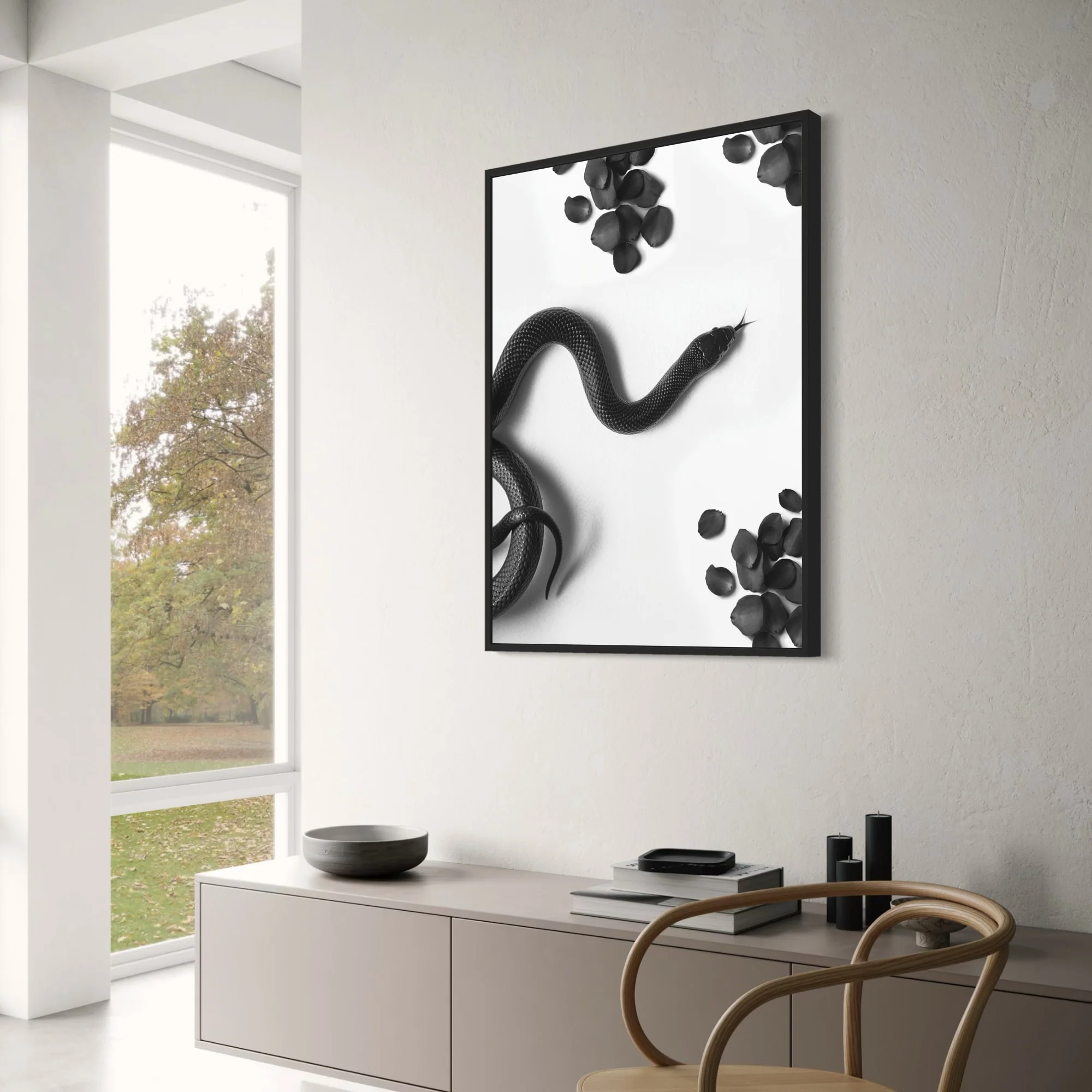 Black Snake Roam | Wildlife Illustration - Image 3