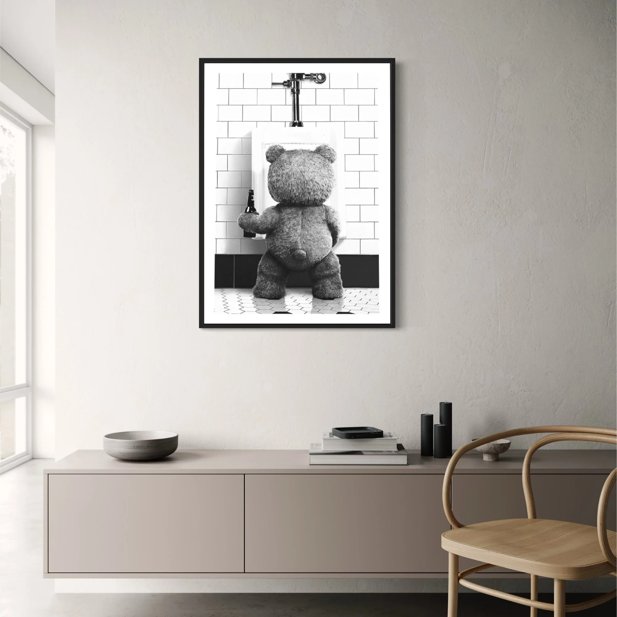 Black White Bear | Modern Art Print - Image 2