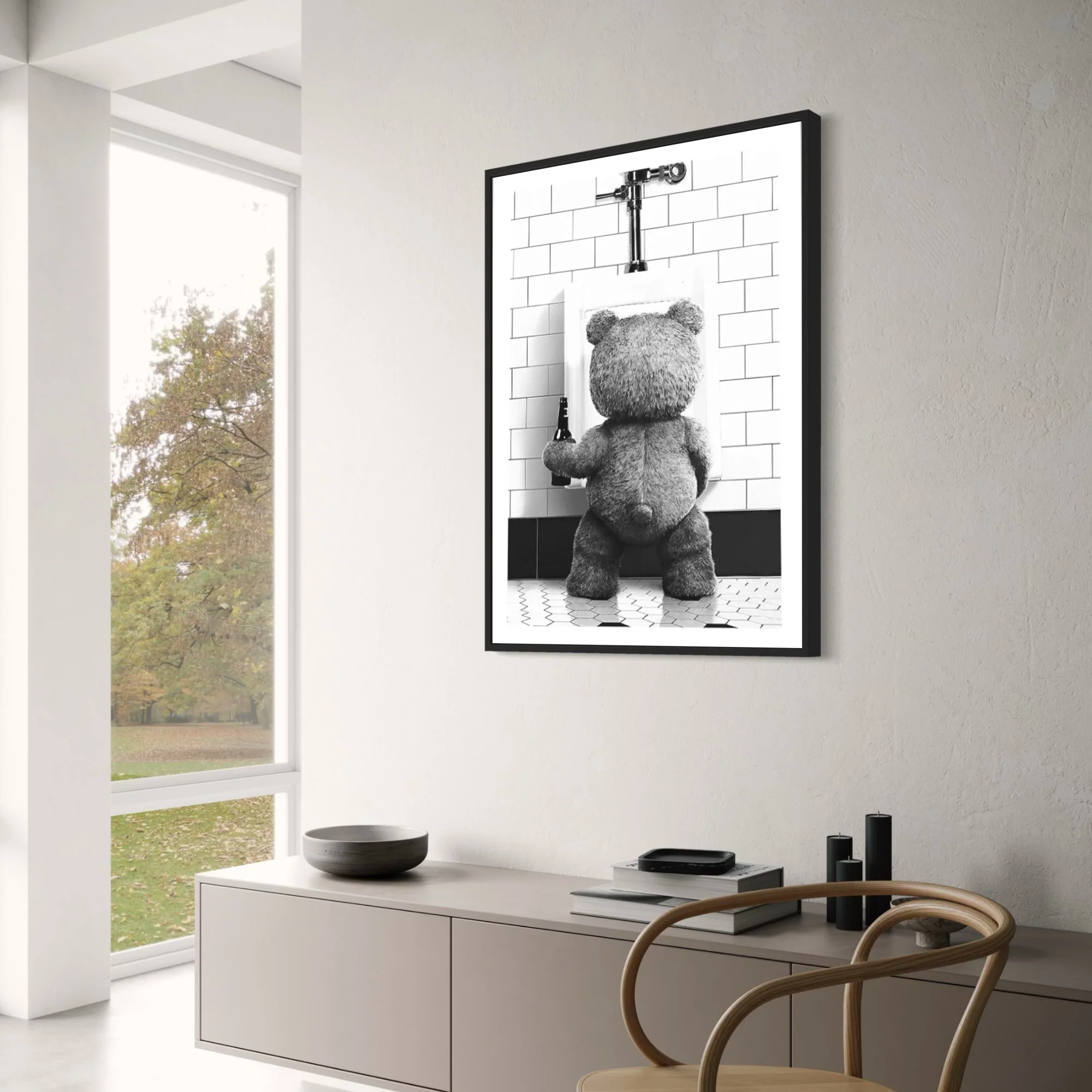 Black White Bear | Modern Art Print - Image 3