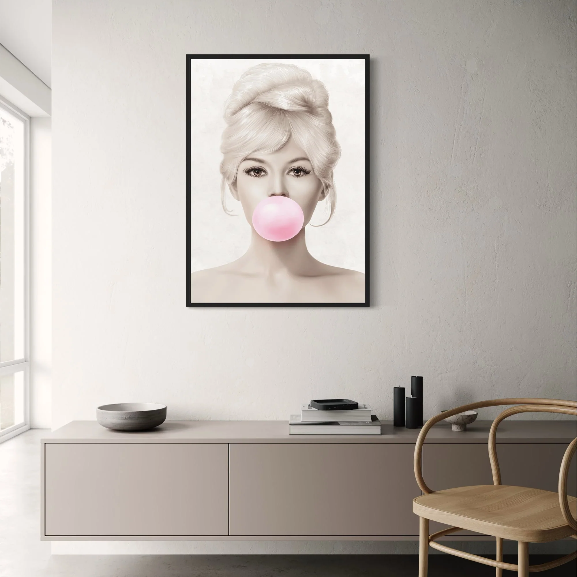 Brigitte Bardot Retro Pop Art | Bubblegum Pink - Image 2