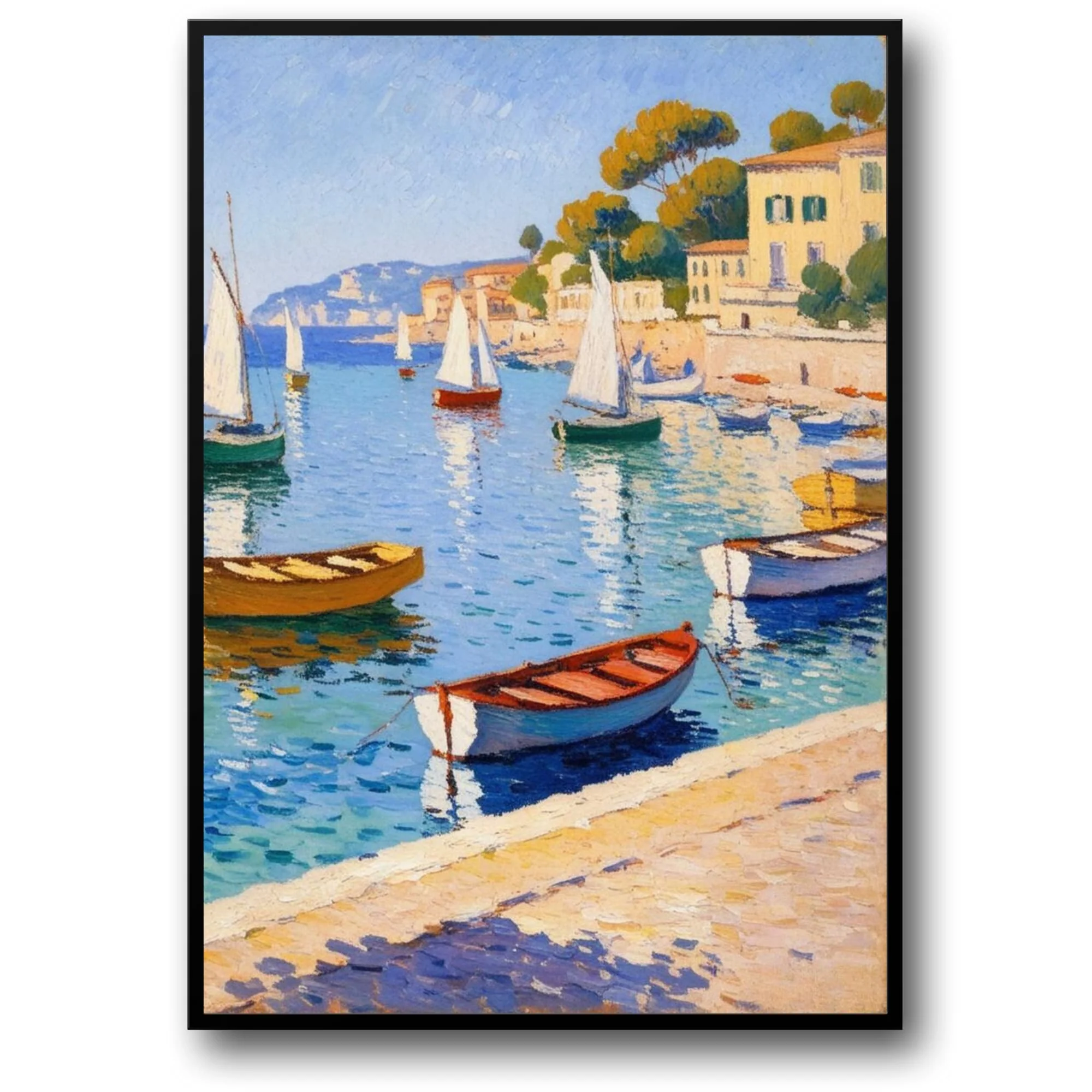 Serene Ocean View | Tranquil Seaside Landscape | Blue & White