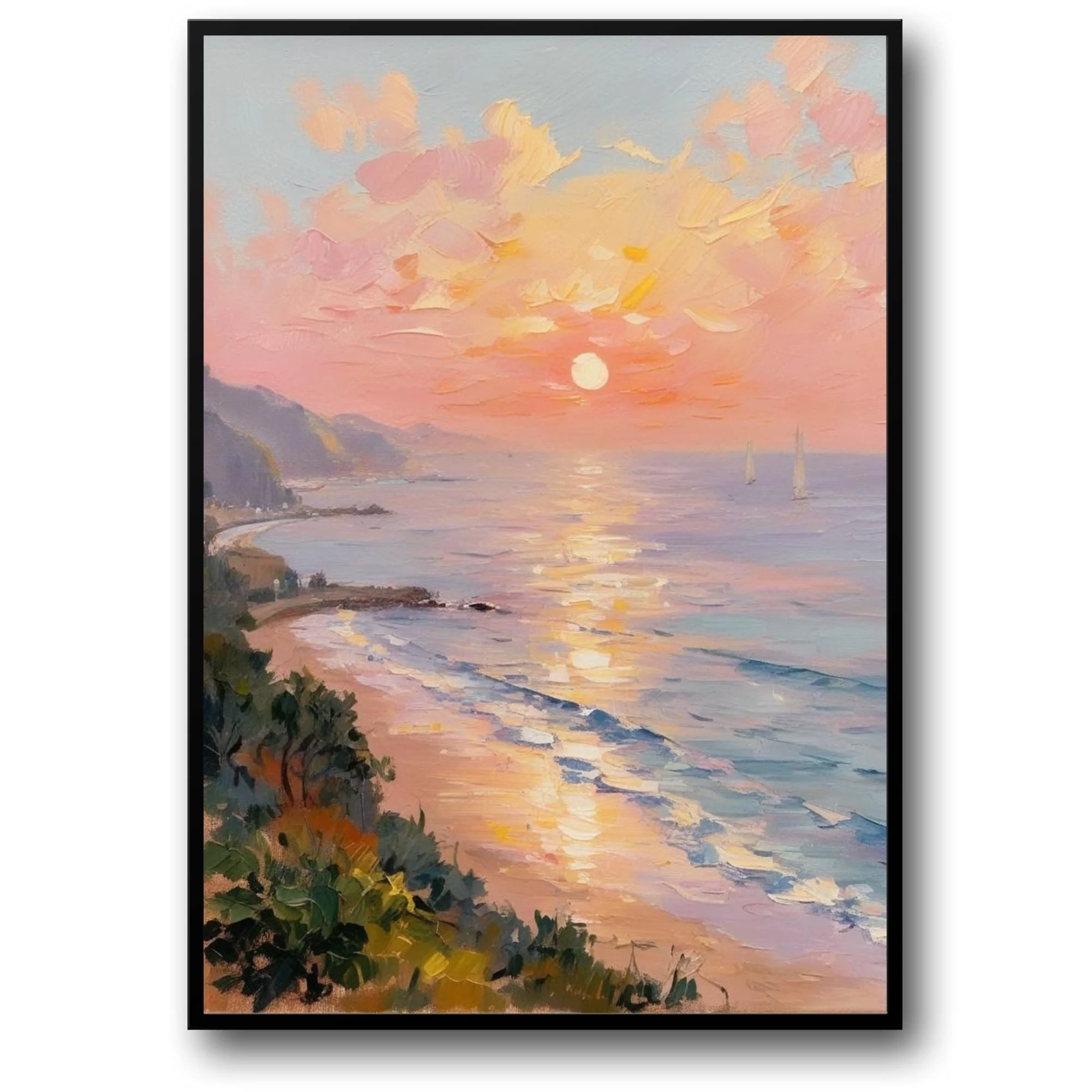 Serene Beach Scene | Ocean Waves | Coastal Vibes