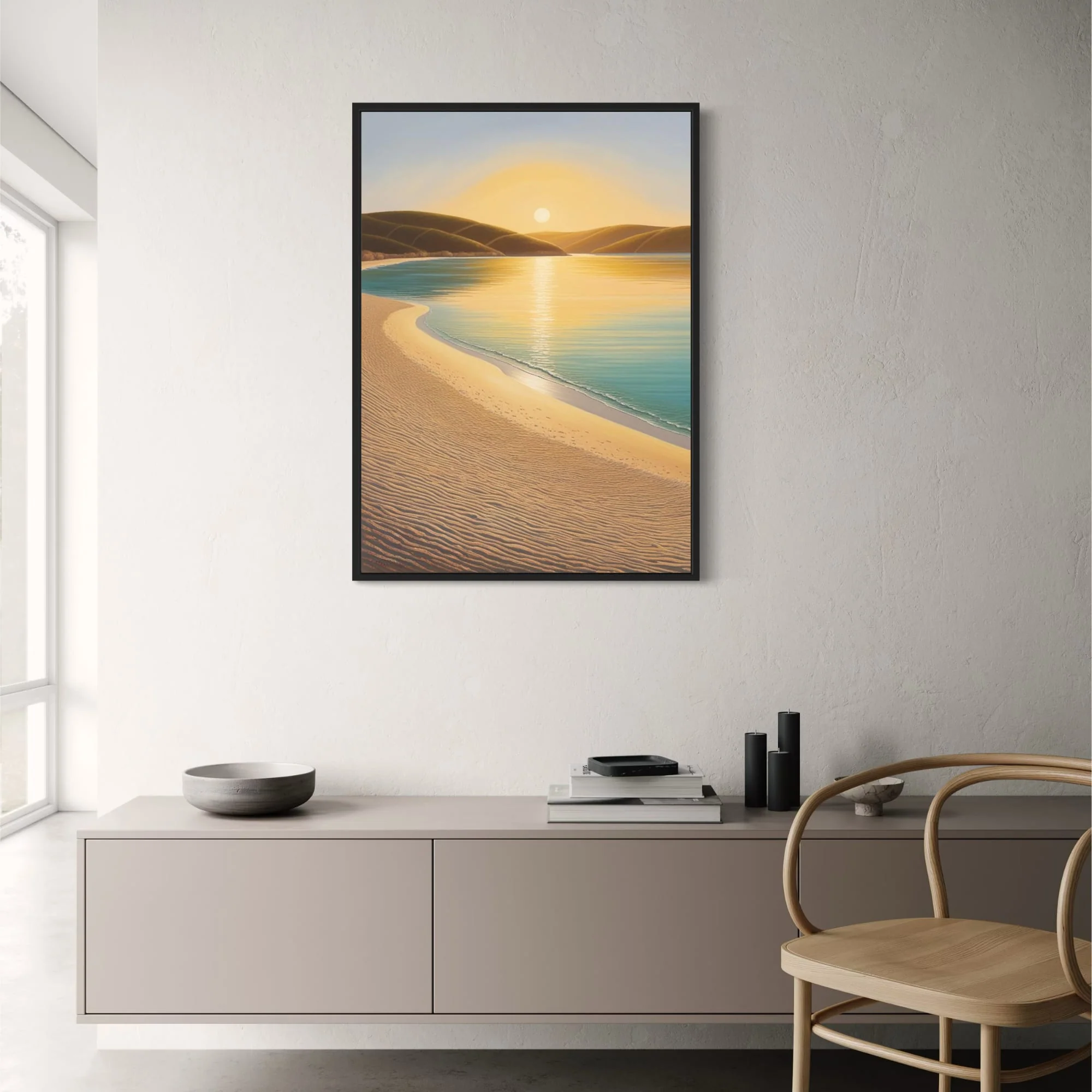 Calm Ocean Scene | Coastal Landscape | Beach View - Image 2