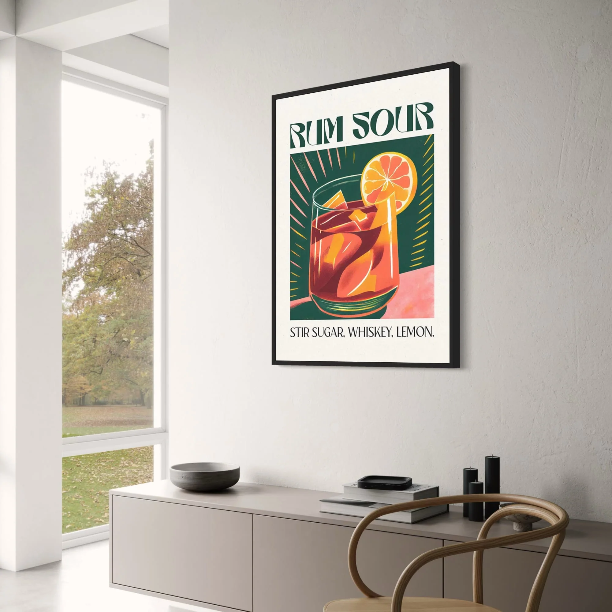 Rum Sour | Vintage Cocktail Art - Image 3