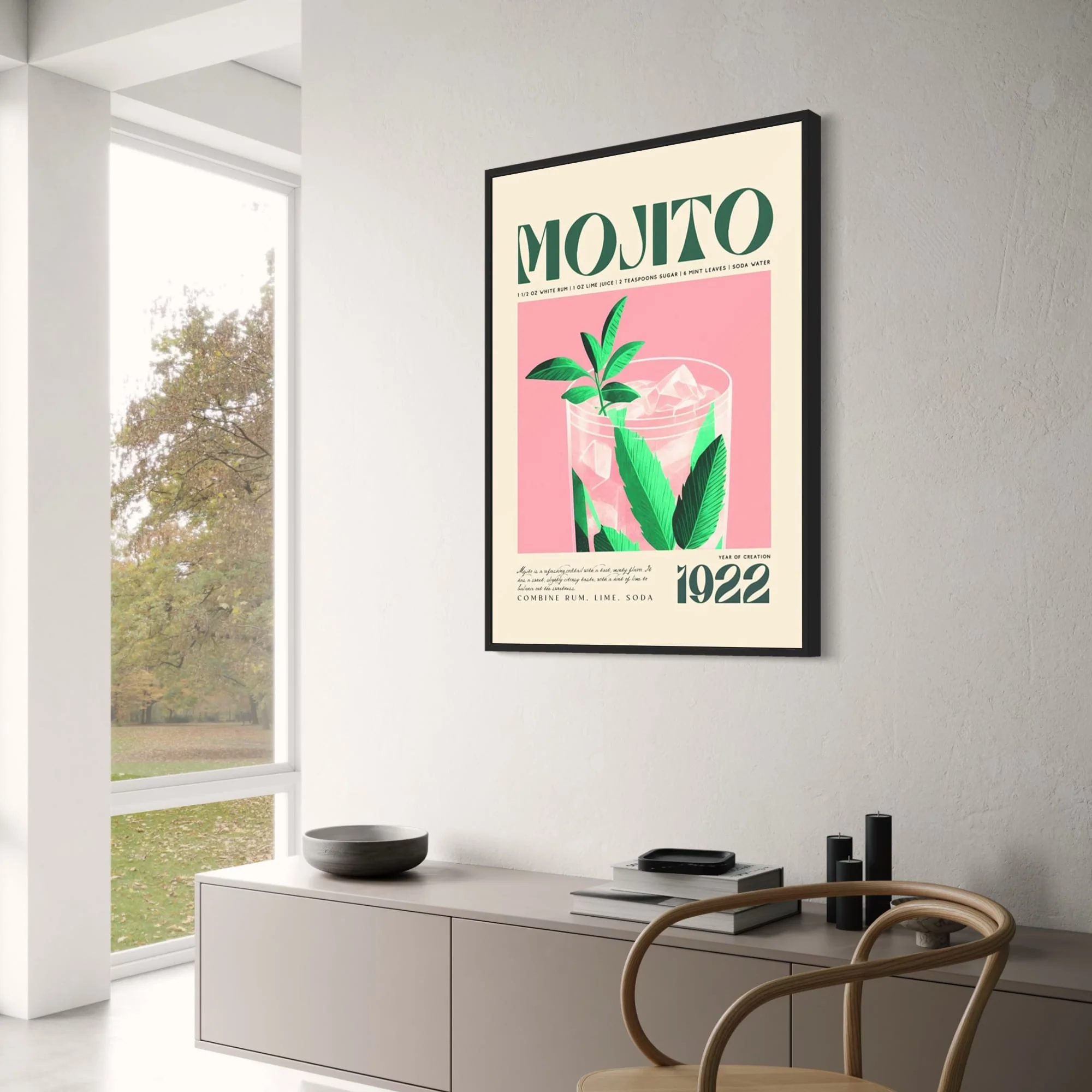 Mojito Cocktail 1922 | Vintage Bar Decor - Image 3