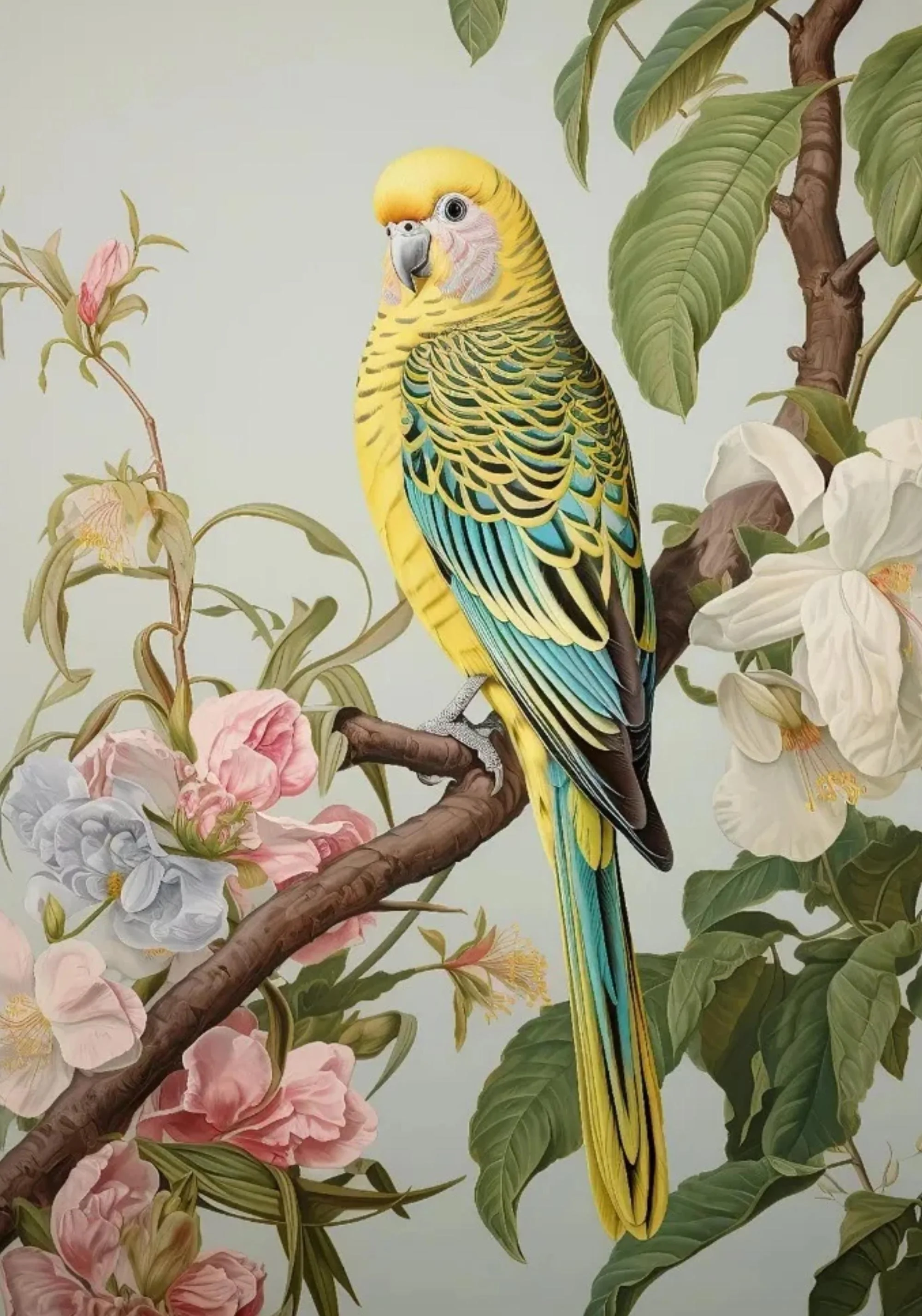 Birds in Bloom | Budgerigar | Nature's Symphony - Image 2
