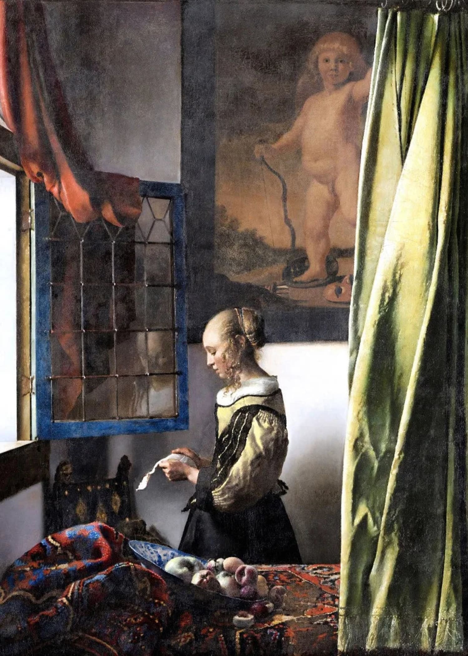 Girl Reading a Letter | Johannes Vermeer | Classic Art - Image 4