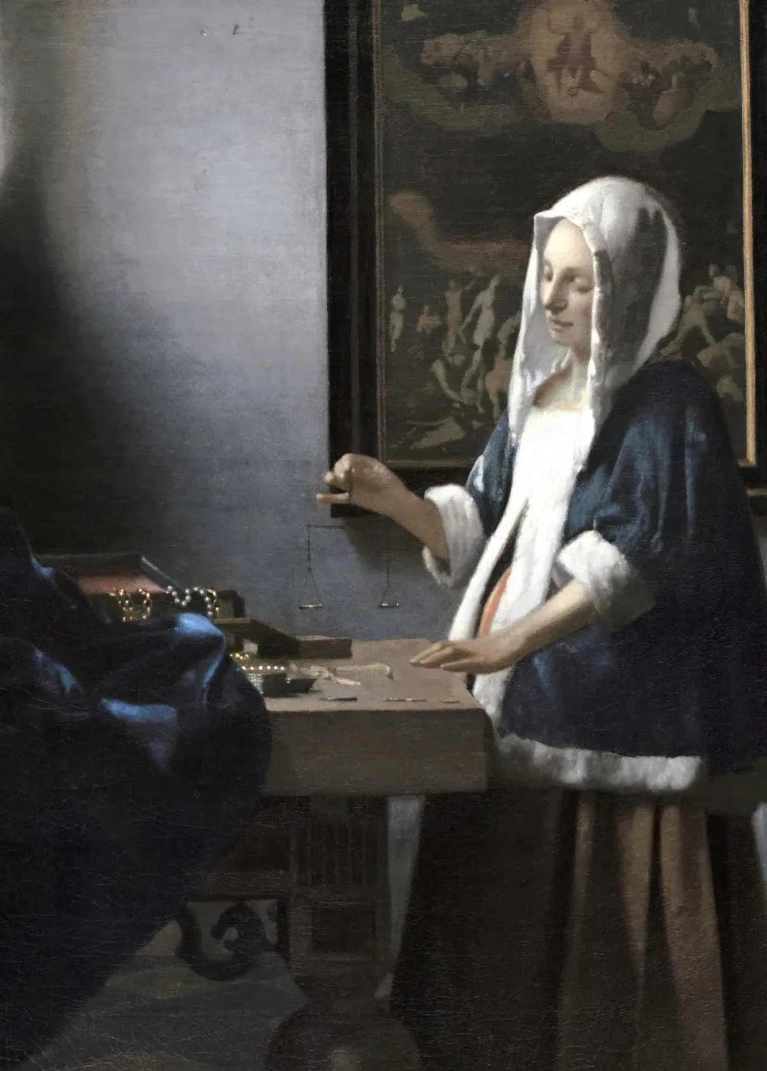 Vermeer's Woman Holding a Balance | Classic Art - Image 4