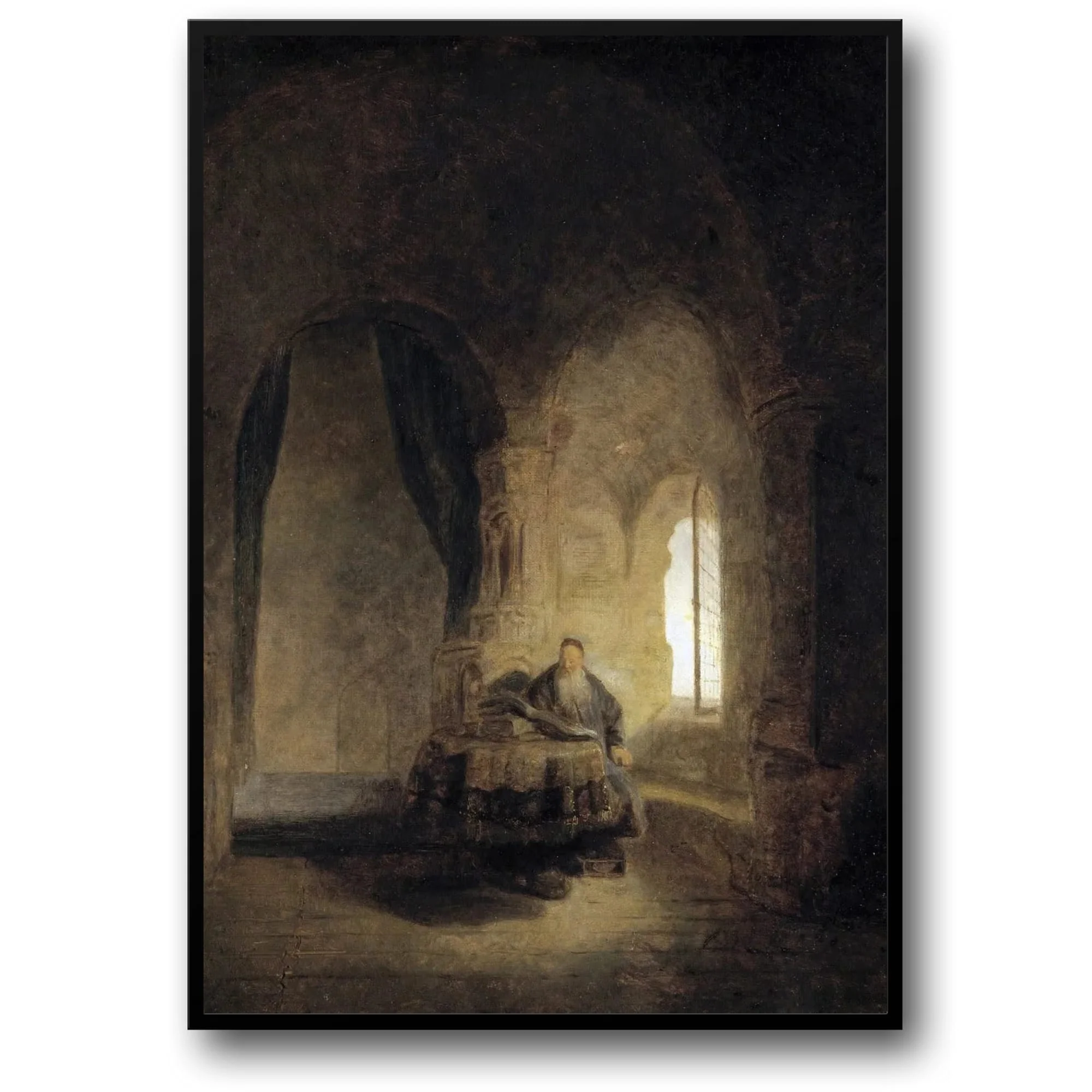Rembrandt | Philosopher Reading | Vintage Classic Art