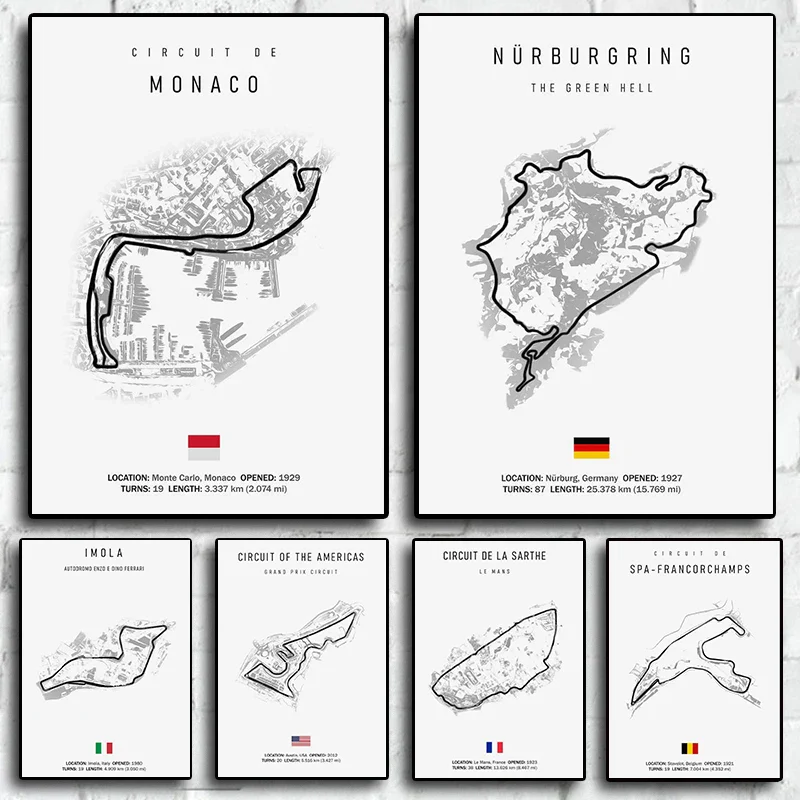 Circuit De La Sarthe | F1 Track Layout | Motorsport Decor - Image 7