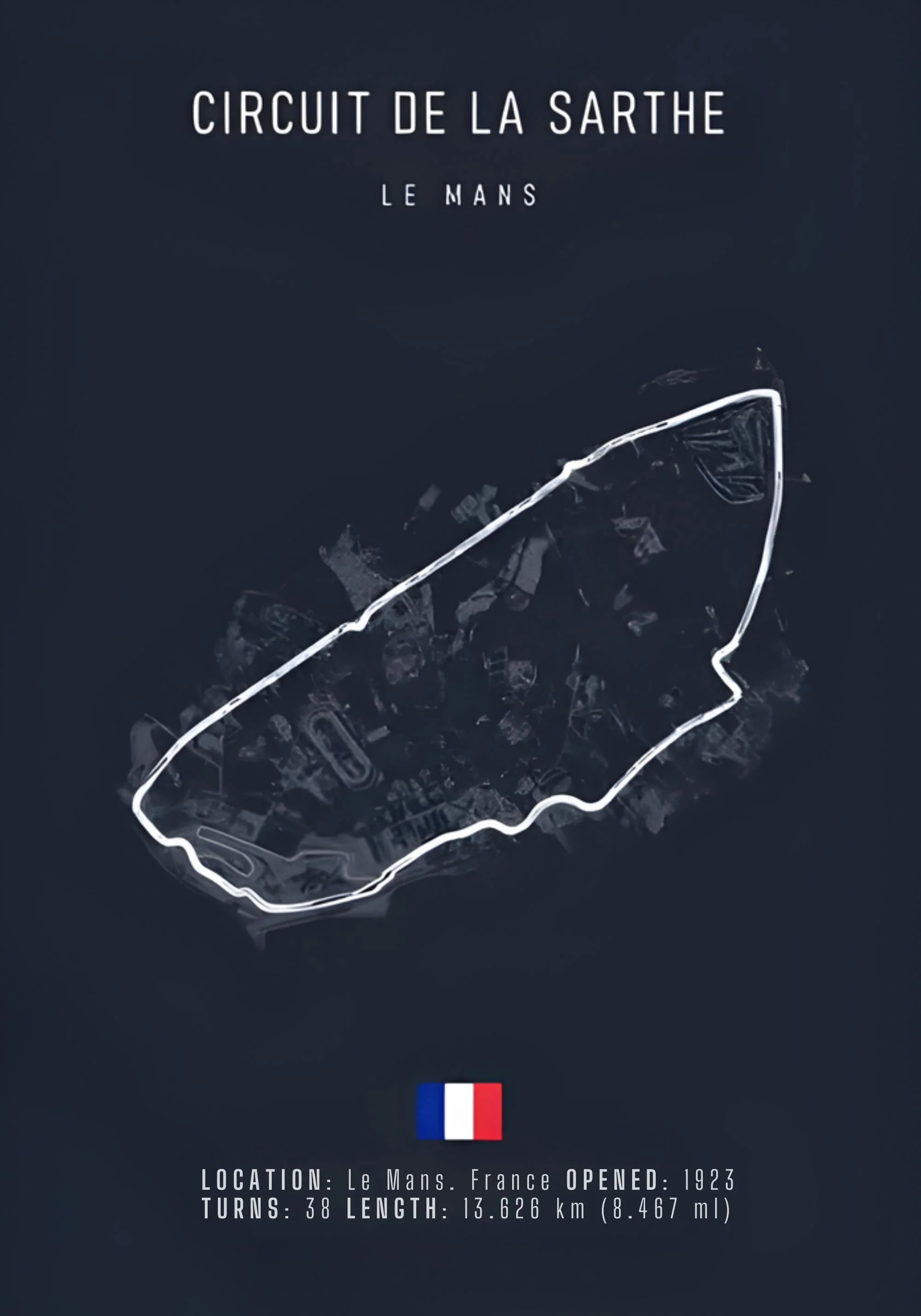 Circuit De La Sarthe | F1 Track Layout | Motorsport Decor - Image 8