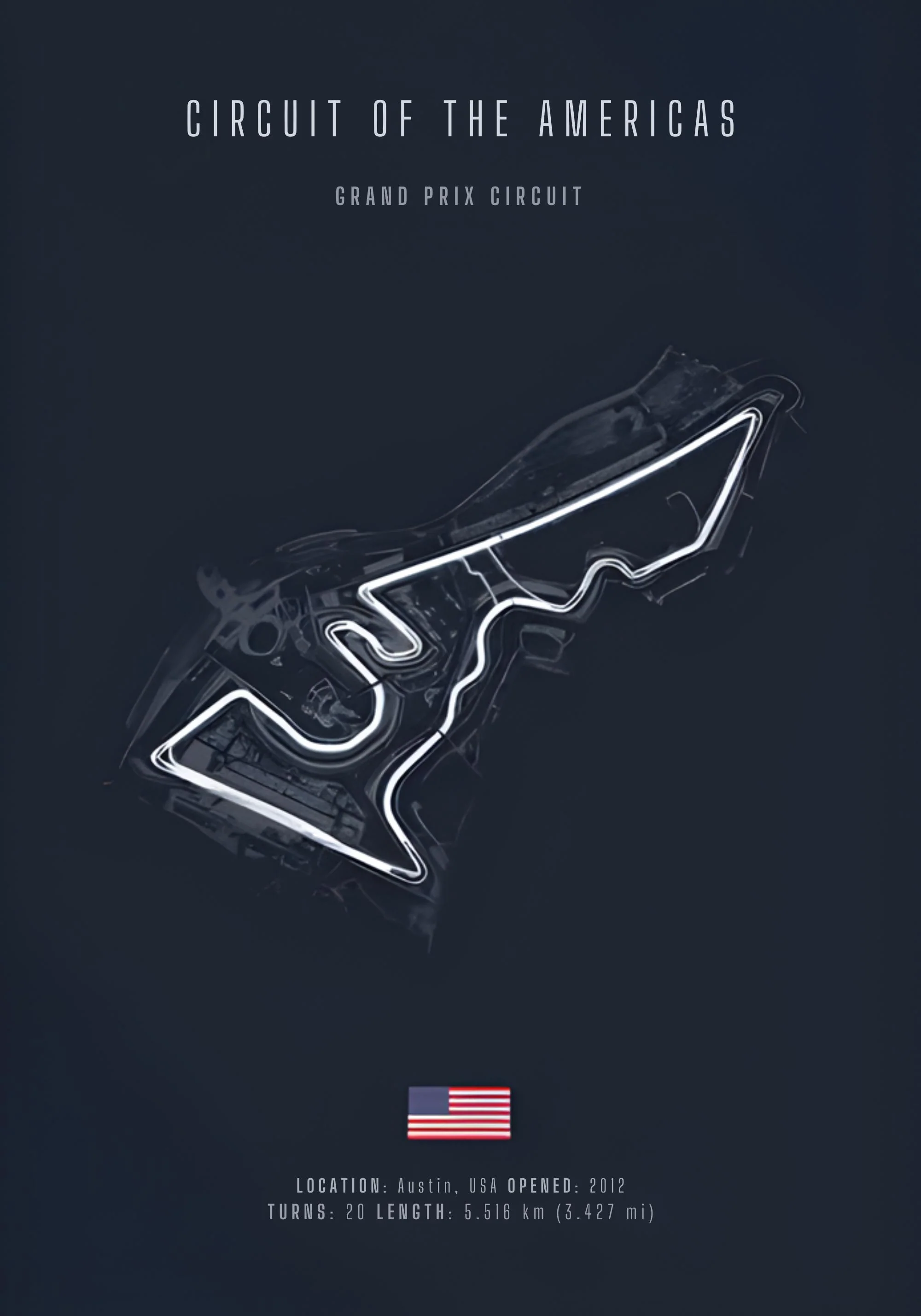 Circuit of The Americas | F1 Track Layout Artwork - Image 2