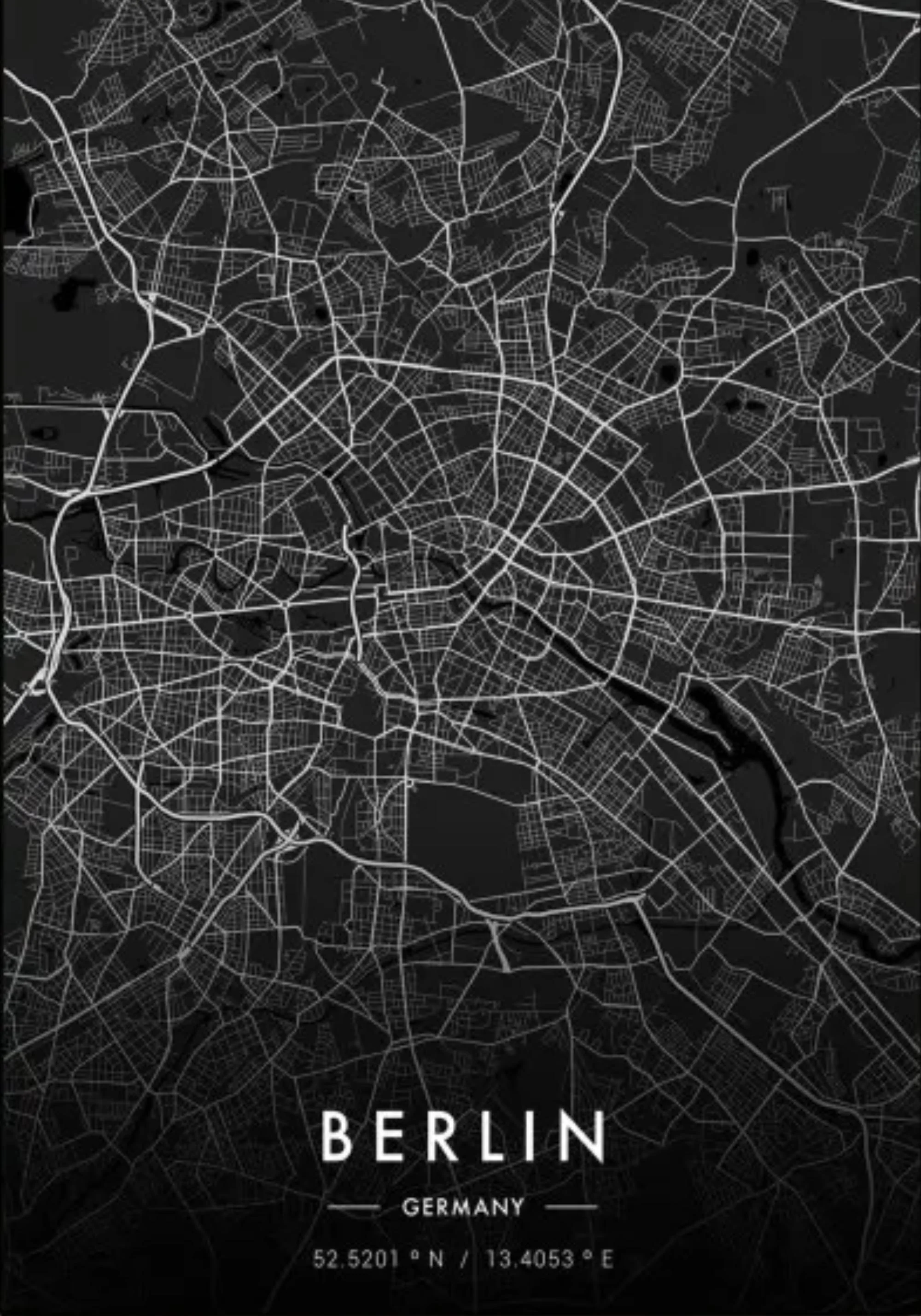 Berlin City Map | Black & White | Modern Decor - Image 2