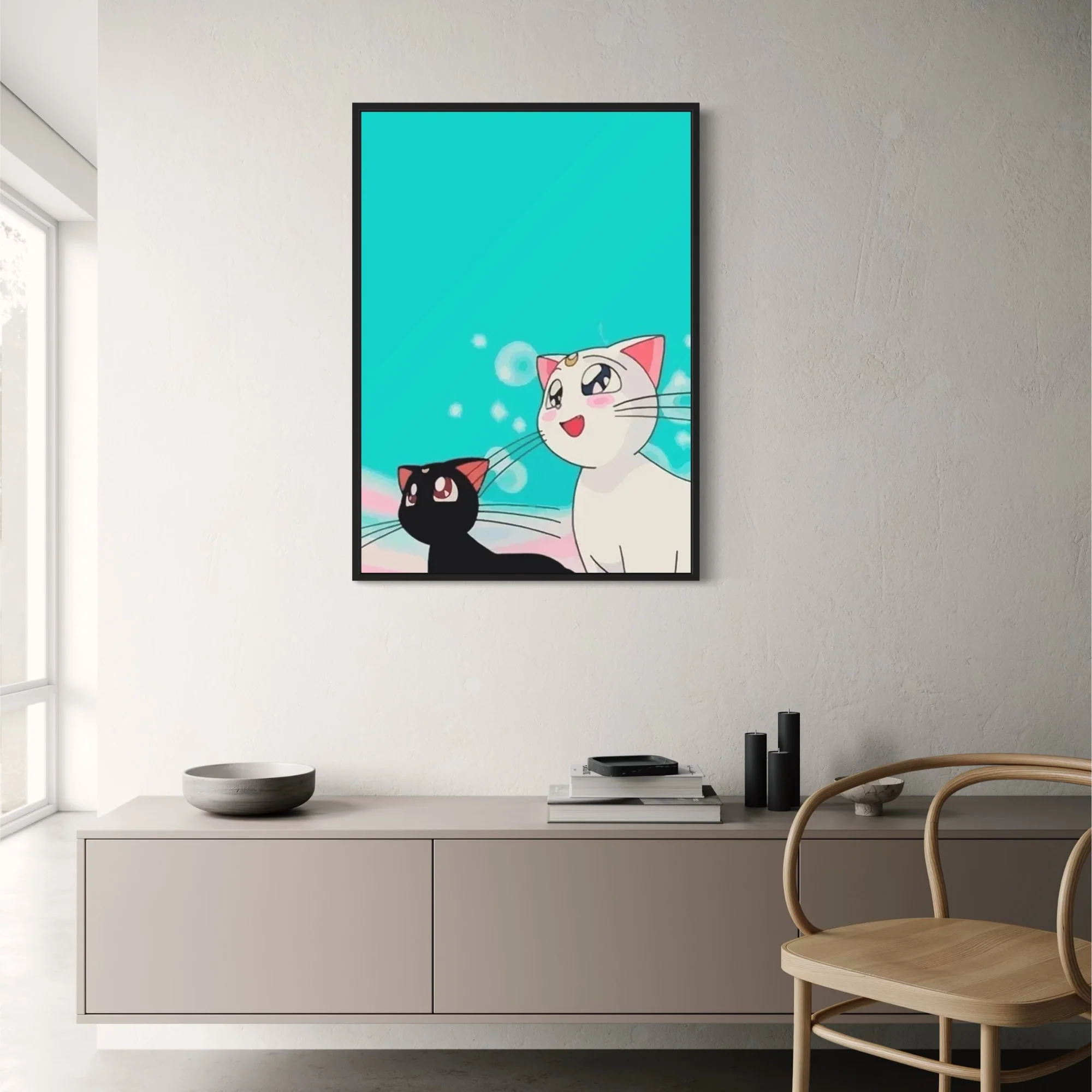 Feline Daydreams | Classic Japanese Anime Style - Image 2