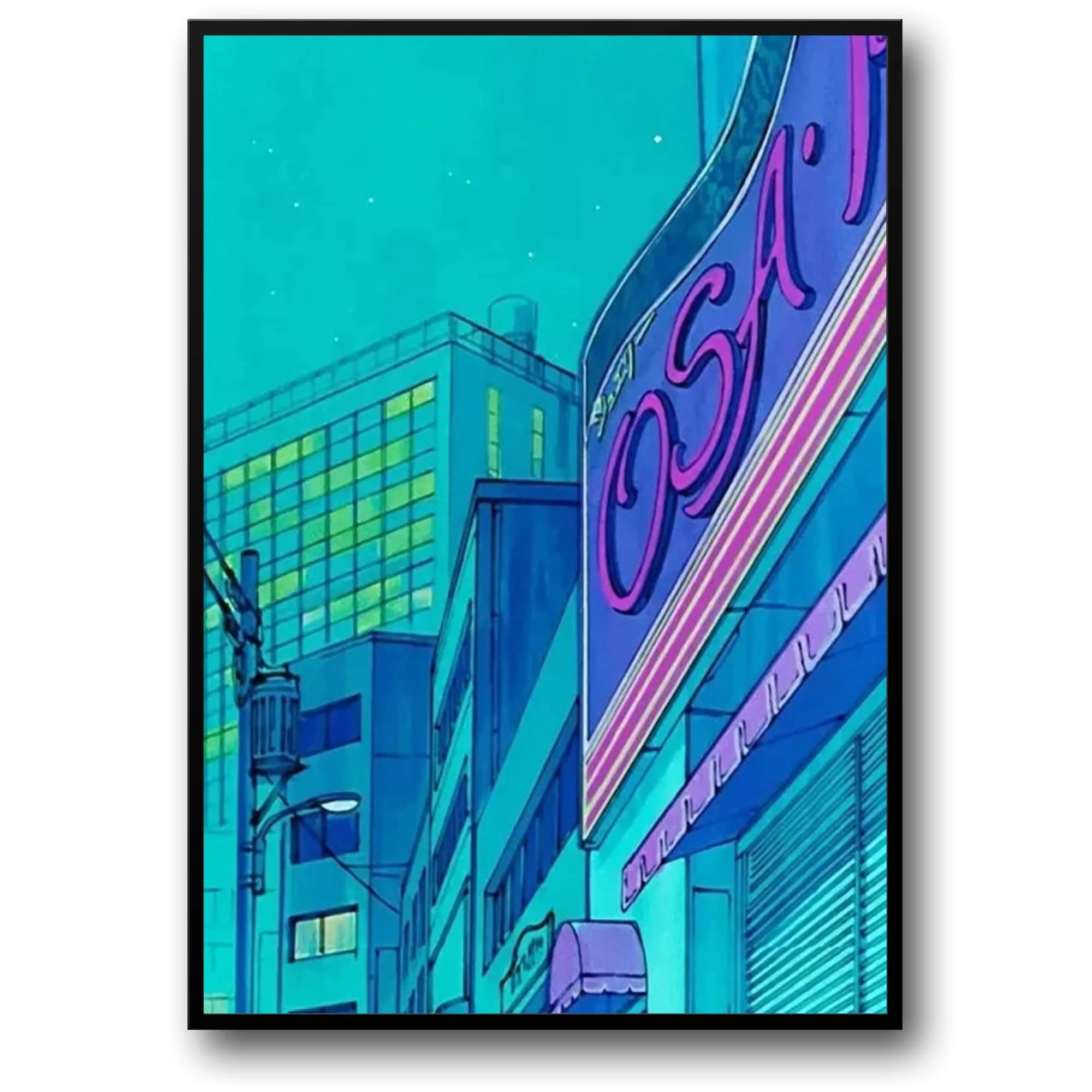 Classic Japanese Anime | City Glow Vibrant Art