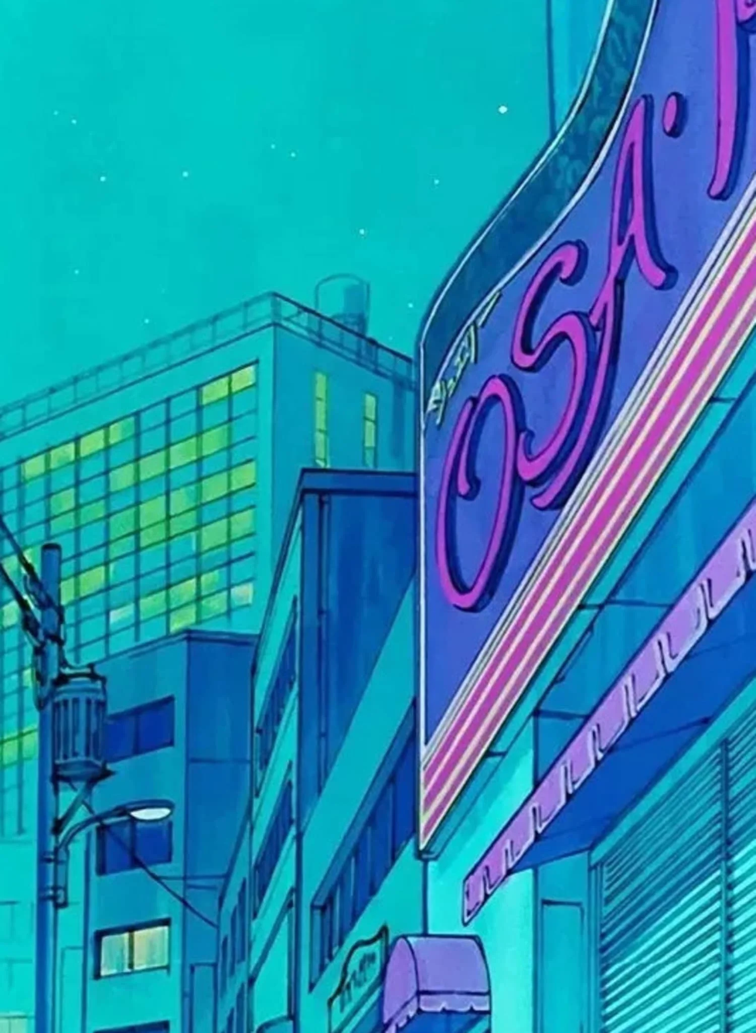 Classic Japanese Anime | City Glow Vibrant Art - Image 4