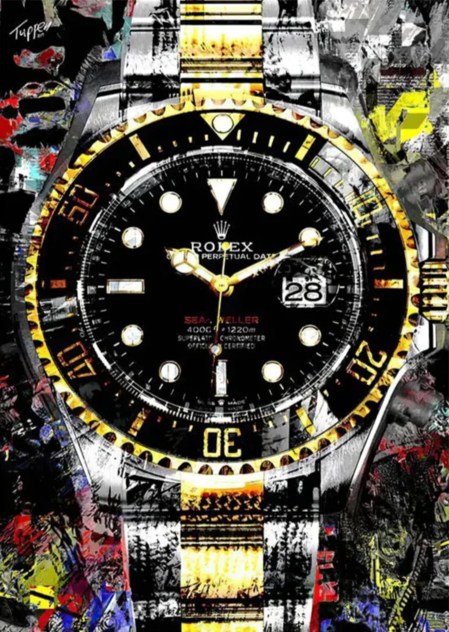 Rolex Sea Dweller | Graffiti Style | Contemporary Artwork - Image 4