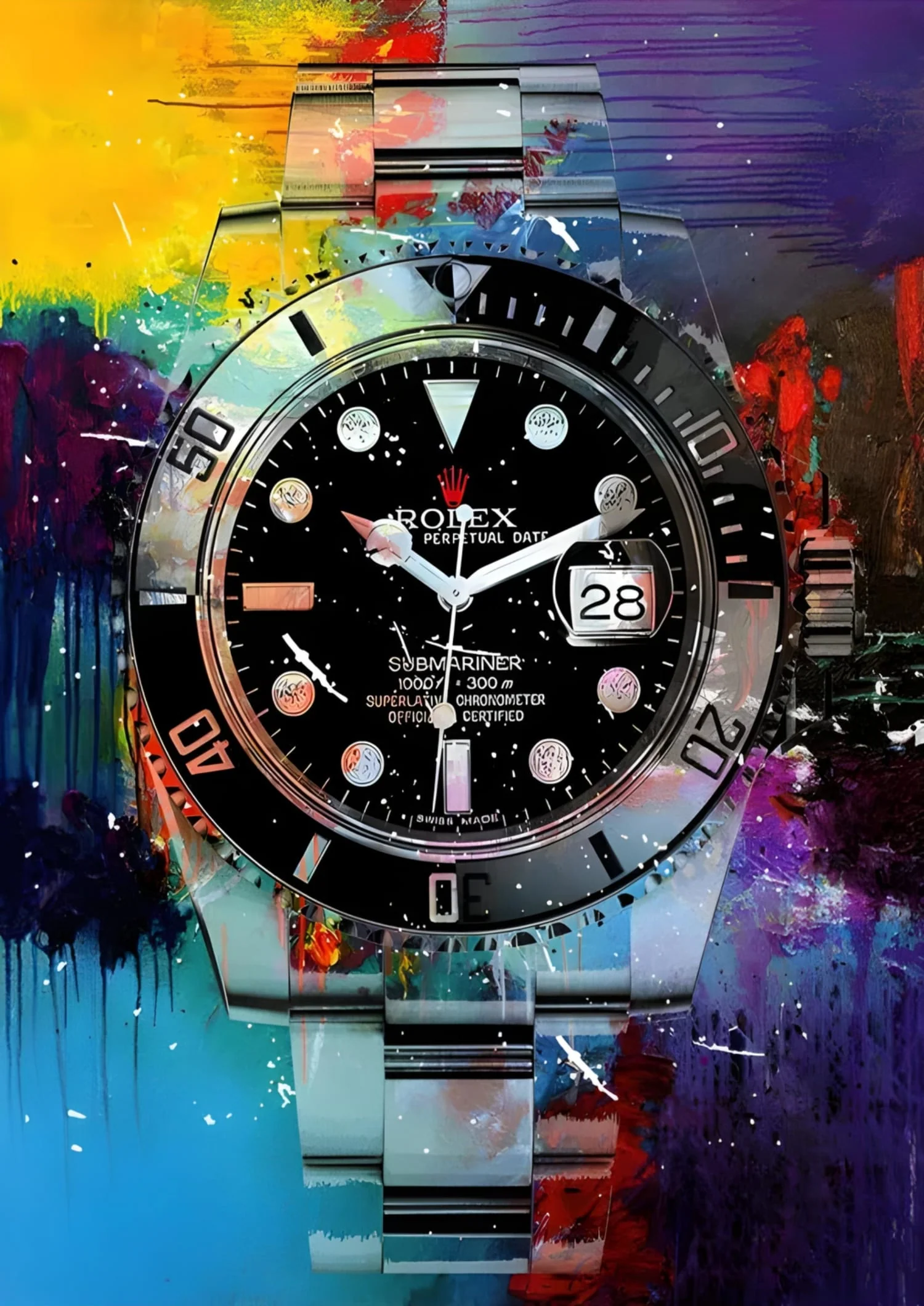 Rolex Submariner | Black Graffiti Art - Image 4
