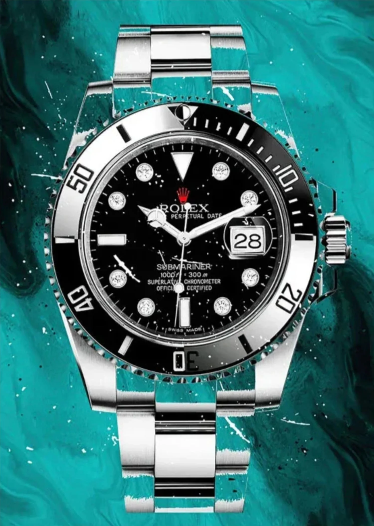 Rolex Submariner | Blue Graffiti Art - Image 4